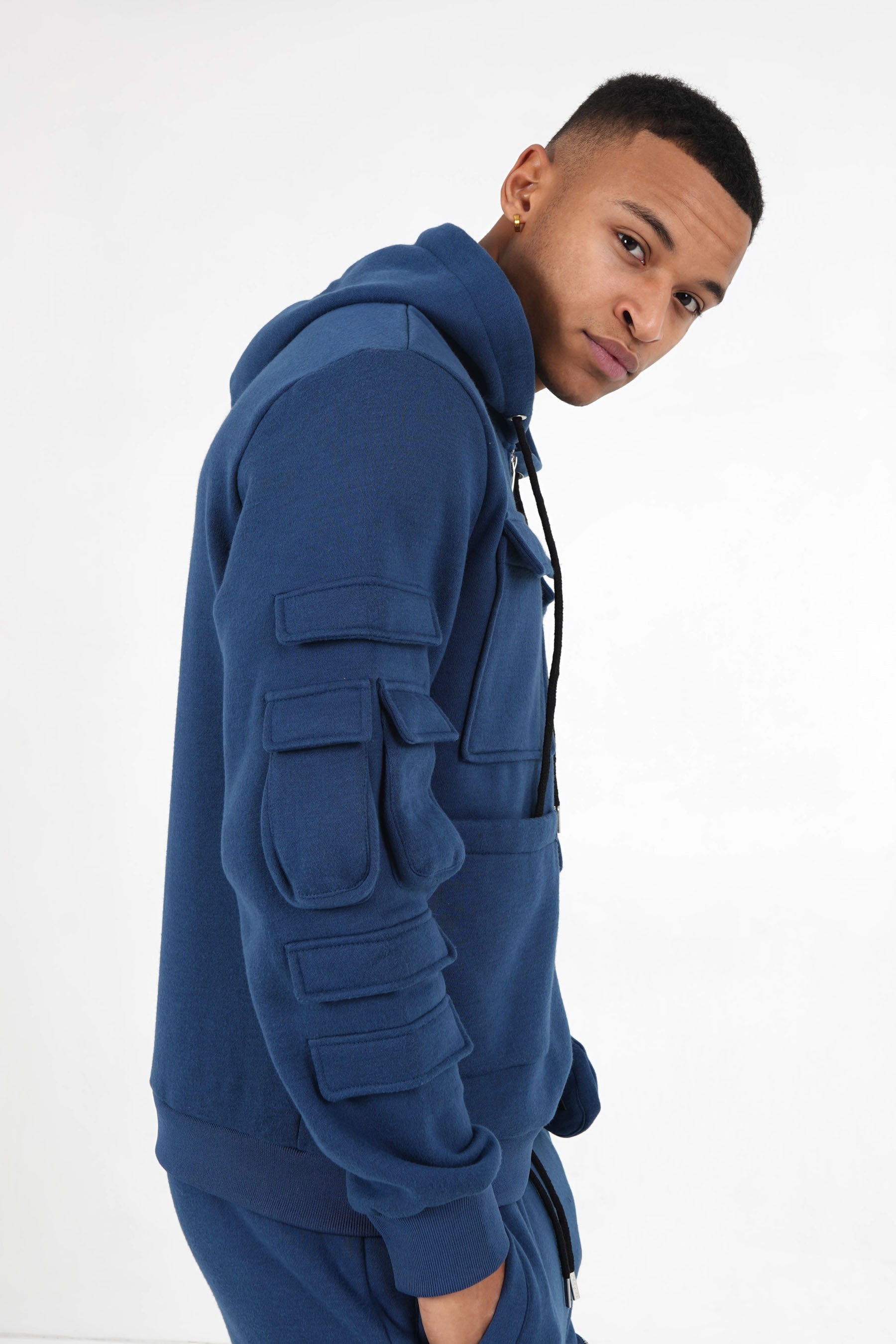 Sweat capuche petit sac Bleu foncé