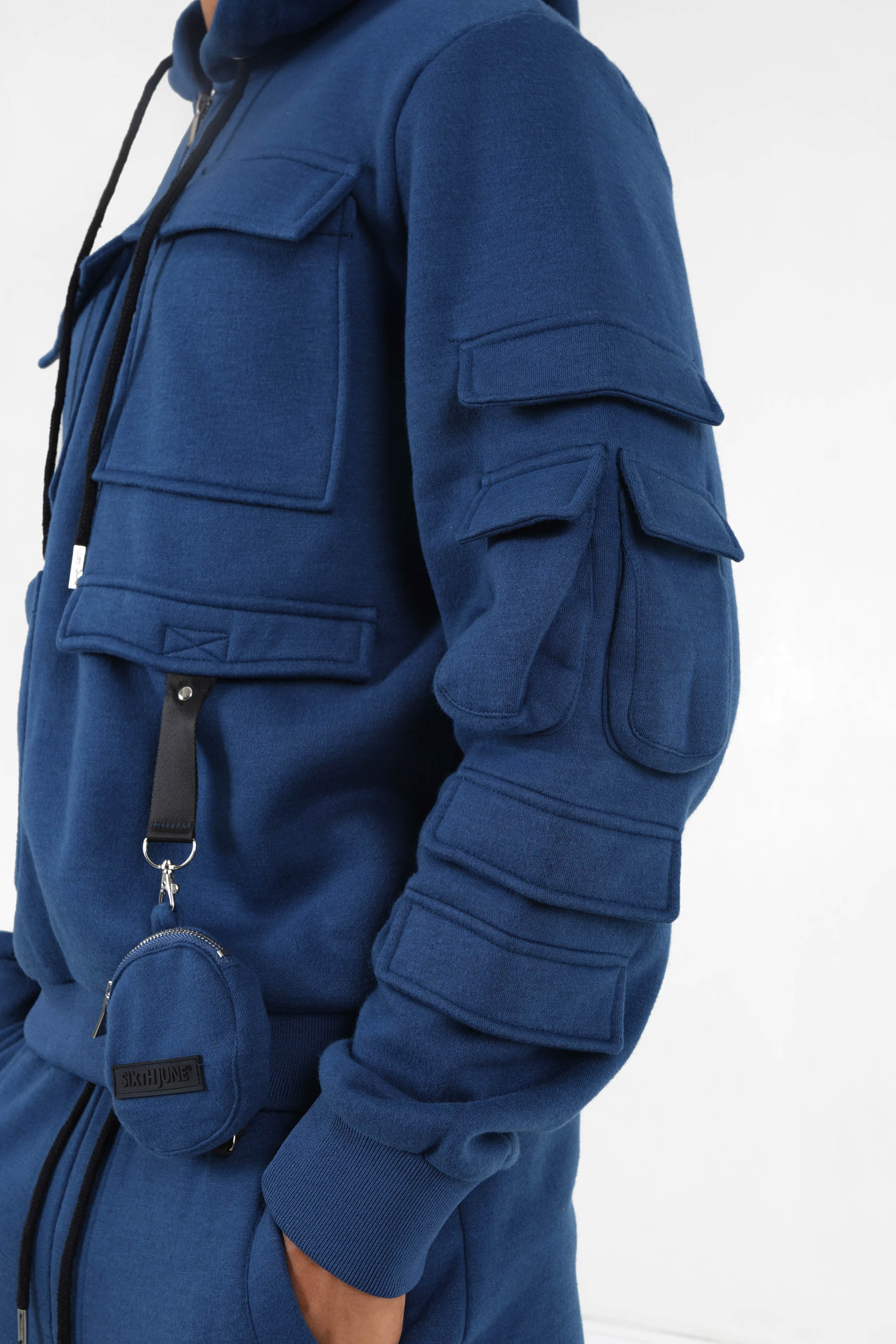 Sweat capuche petit sac Bleu foncé