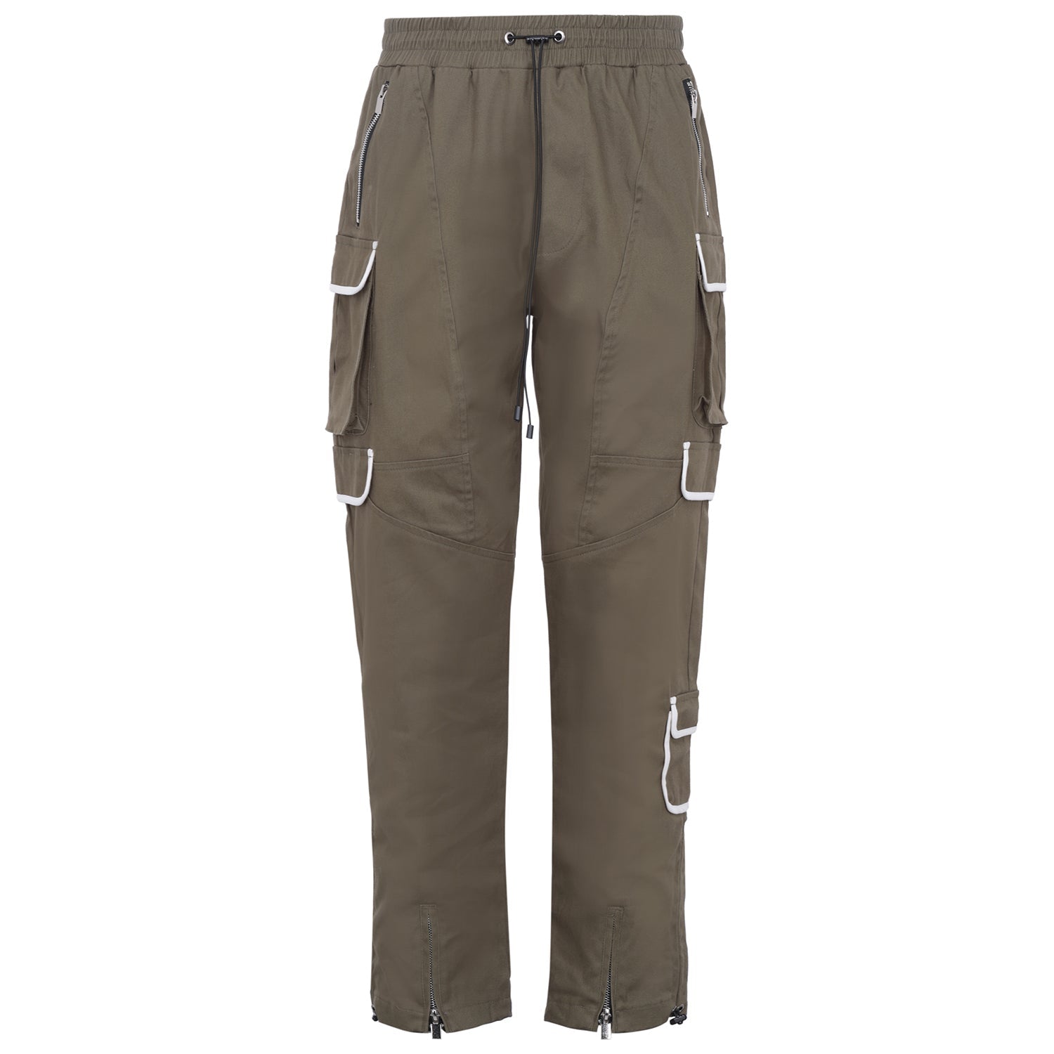 Pantalon cargo muti poches droit Vert