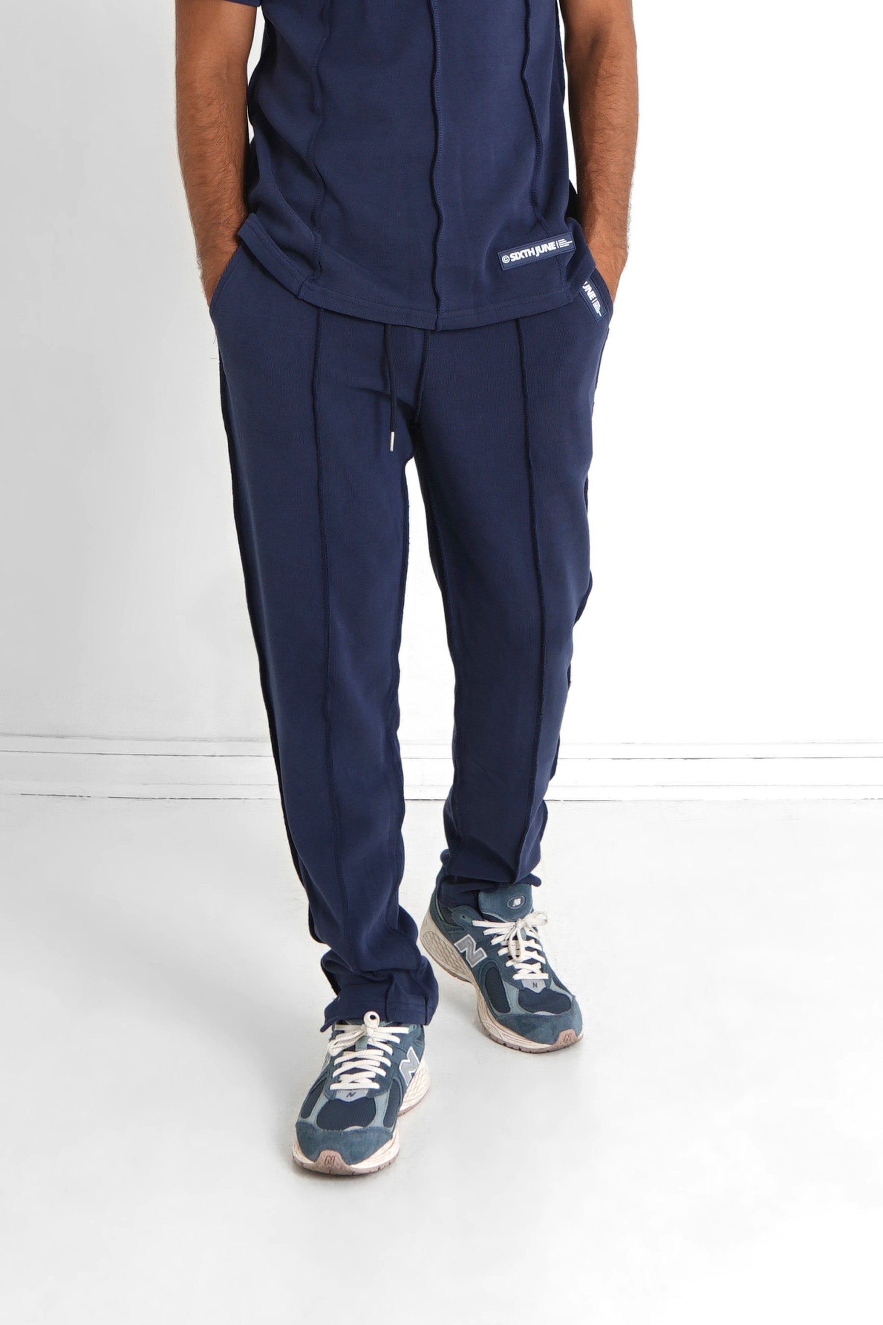 Sixth June - Jogging couture extérieure épais Bleu