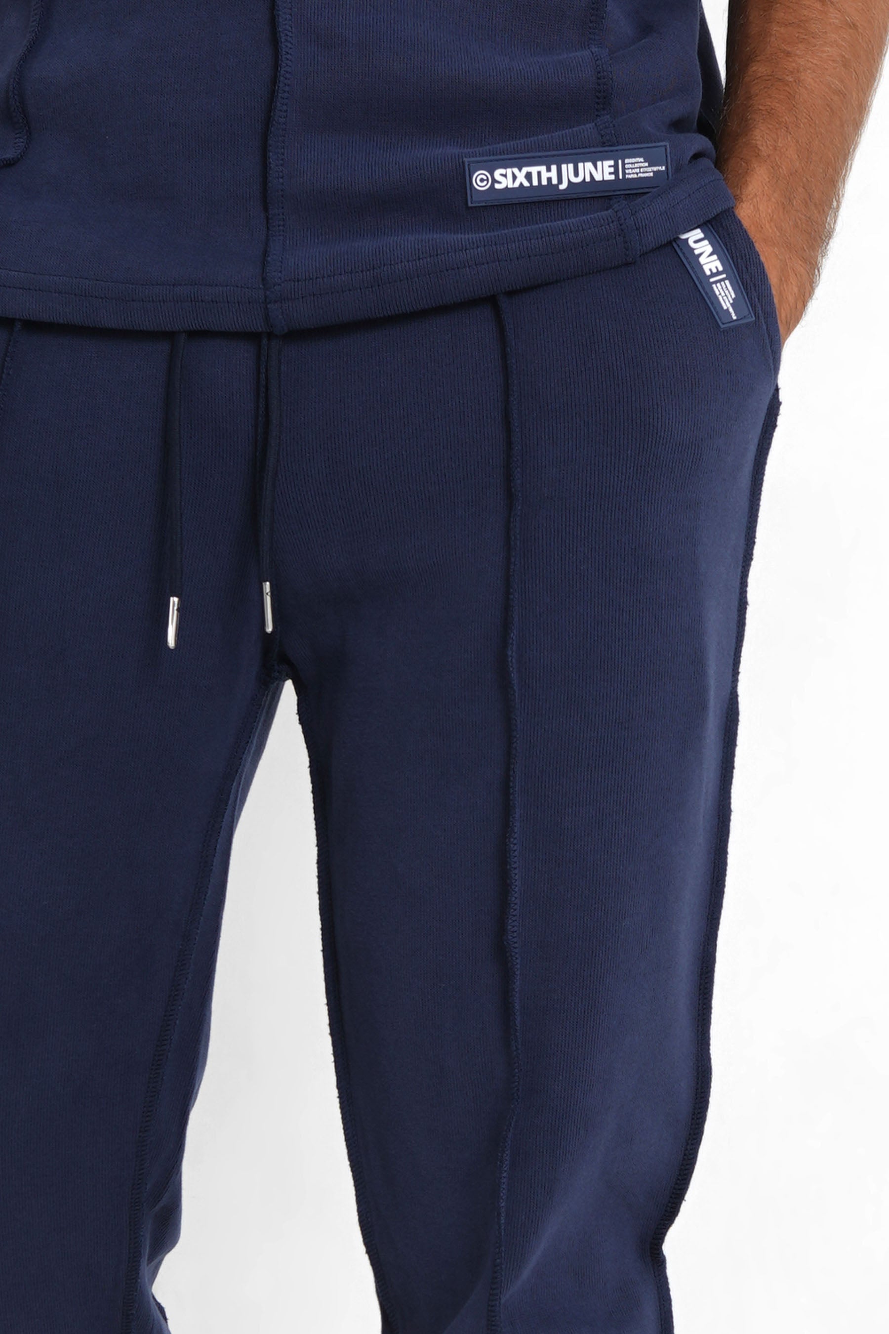 Sixth June - Jogging couture extérieure épais Bleu