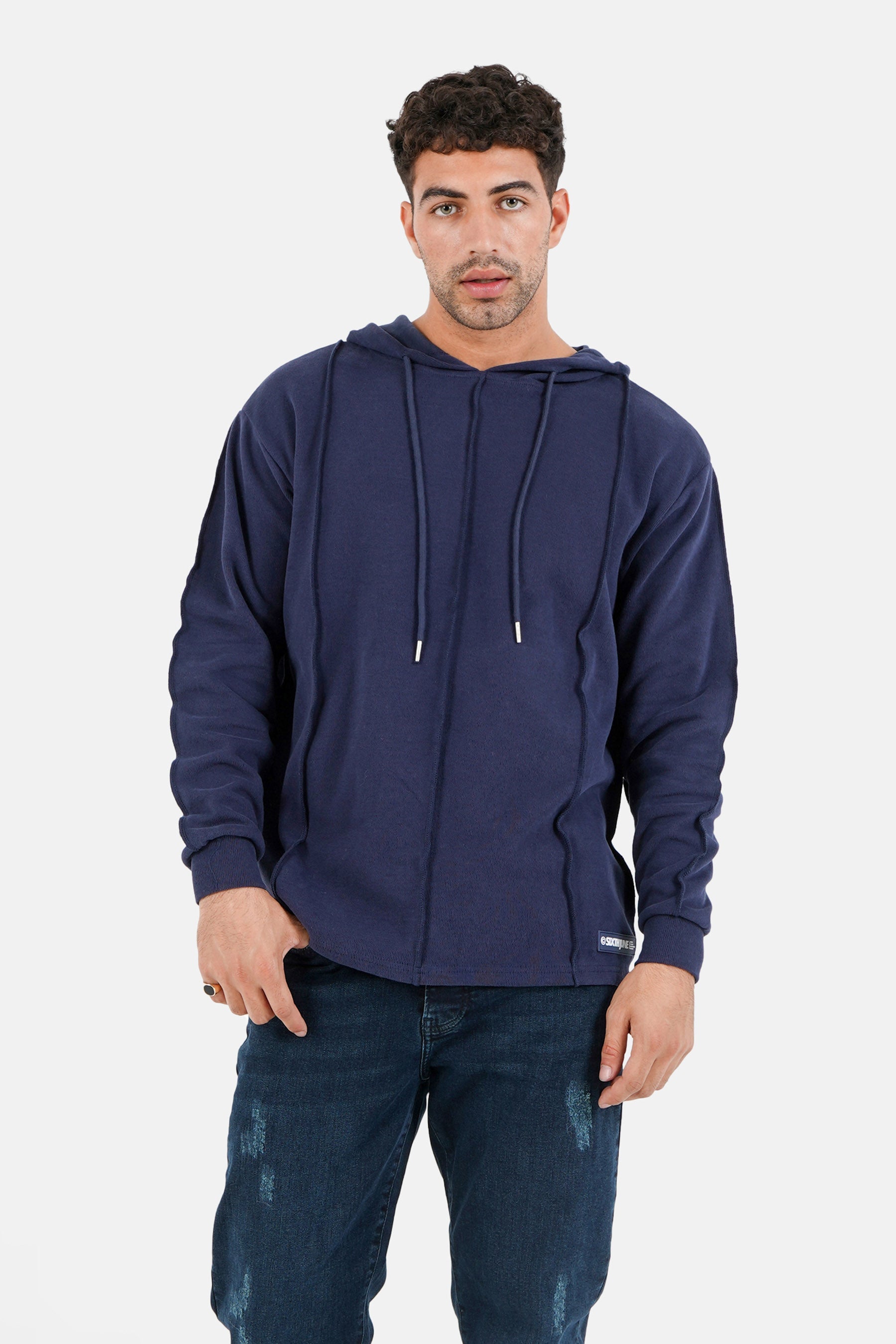 Sixth June - Coutures extérieurs sweatshirt Bleu foncé