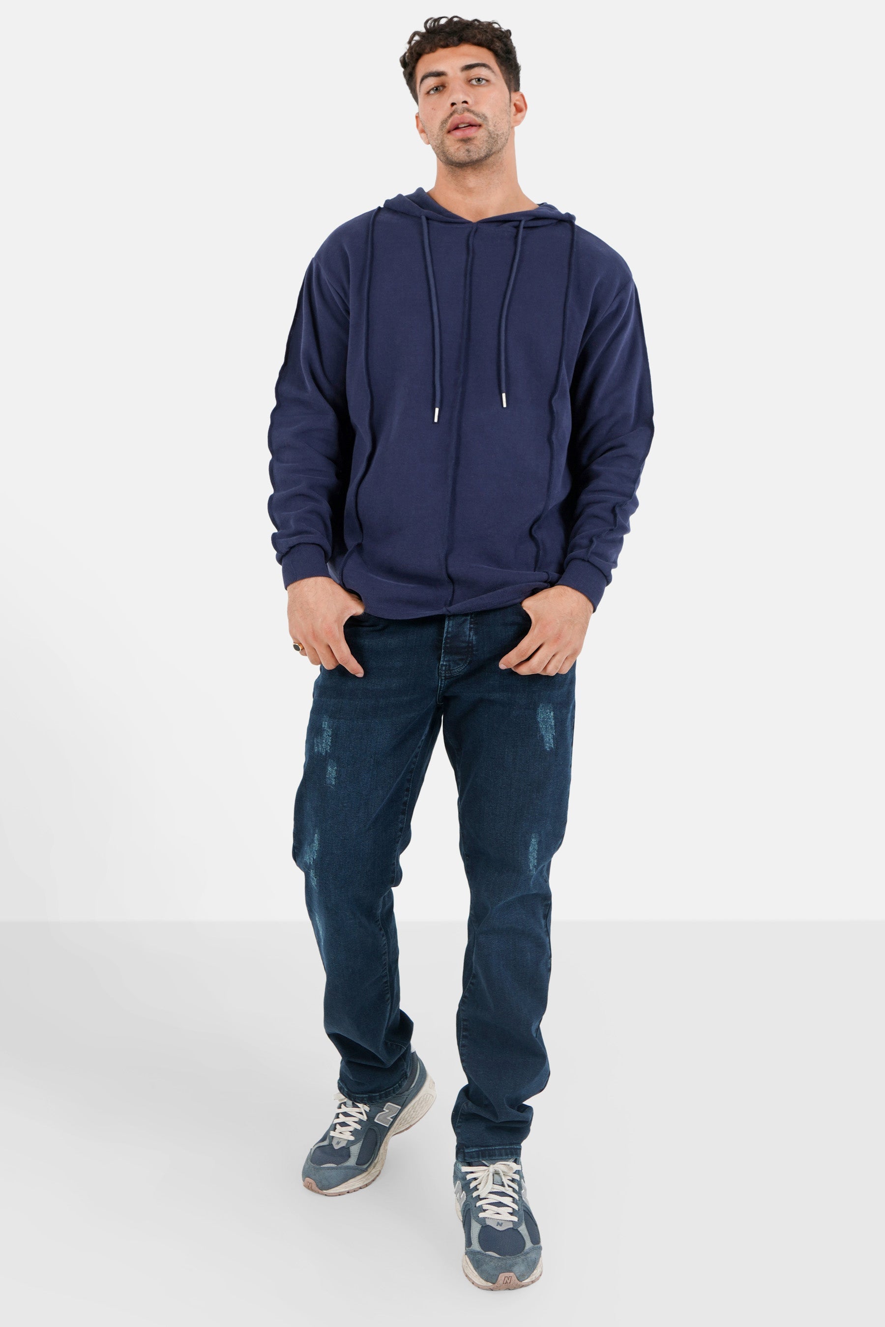 Sixth June - Coutures extérieurs sweatshirt Bleu foncé