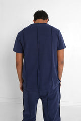 Sixth June - T-shirt coutures extérieure épais Bleu
