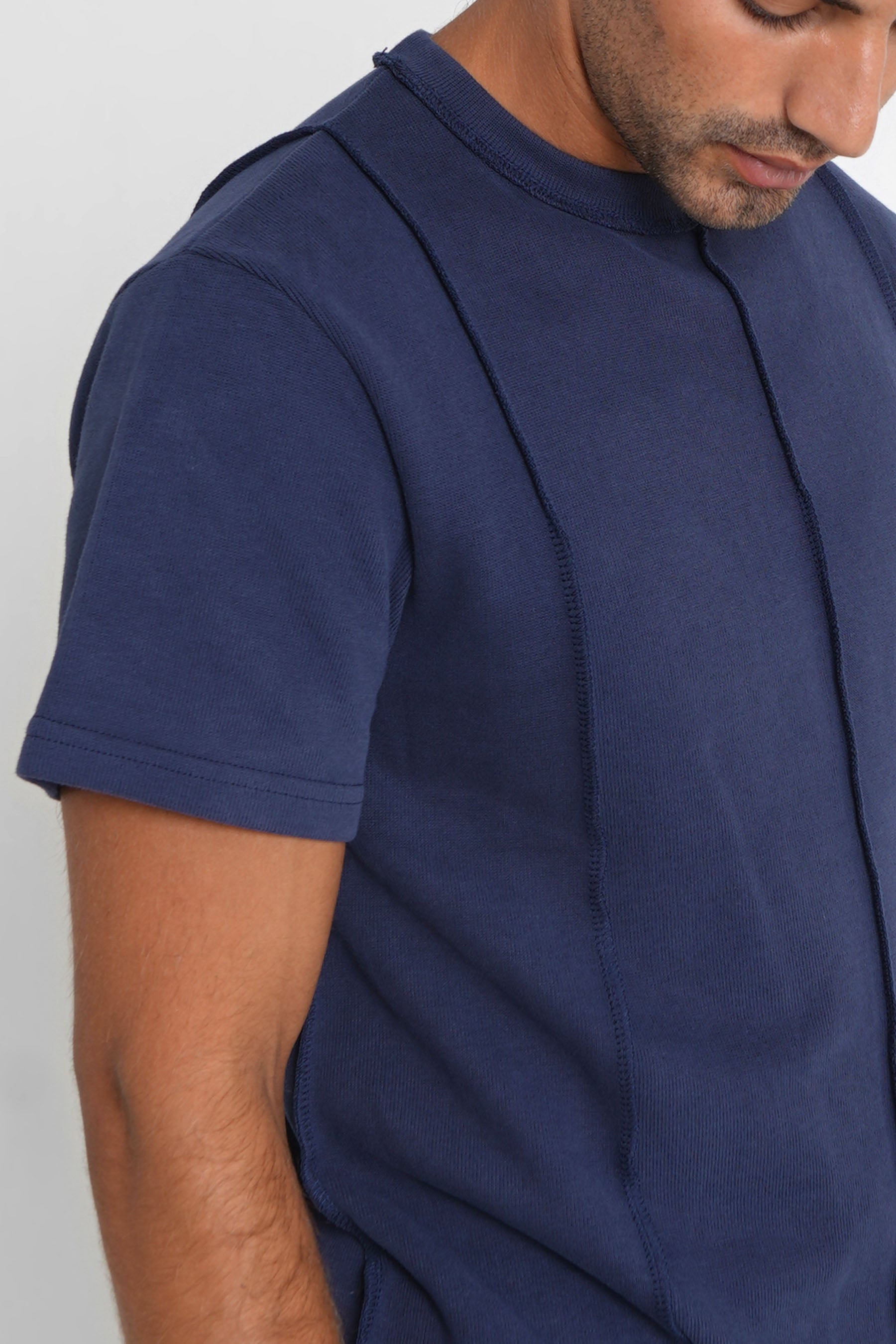 Sixth June - T-shirt coutures extérieure épais Bleu