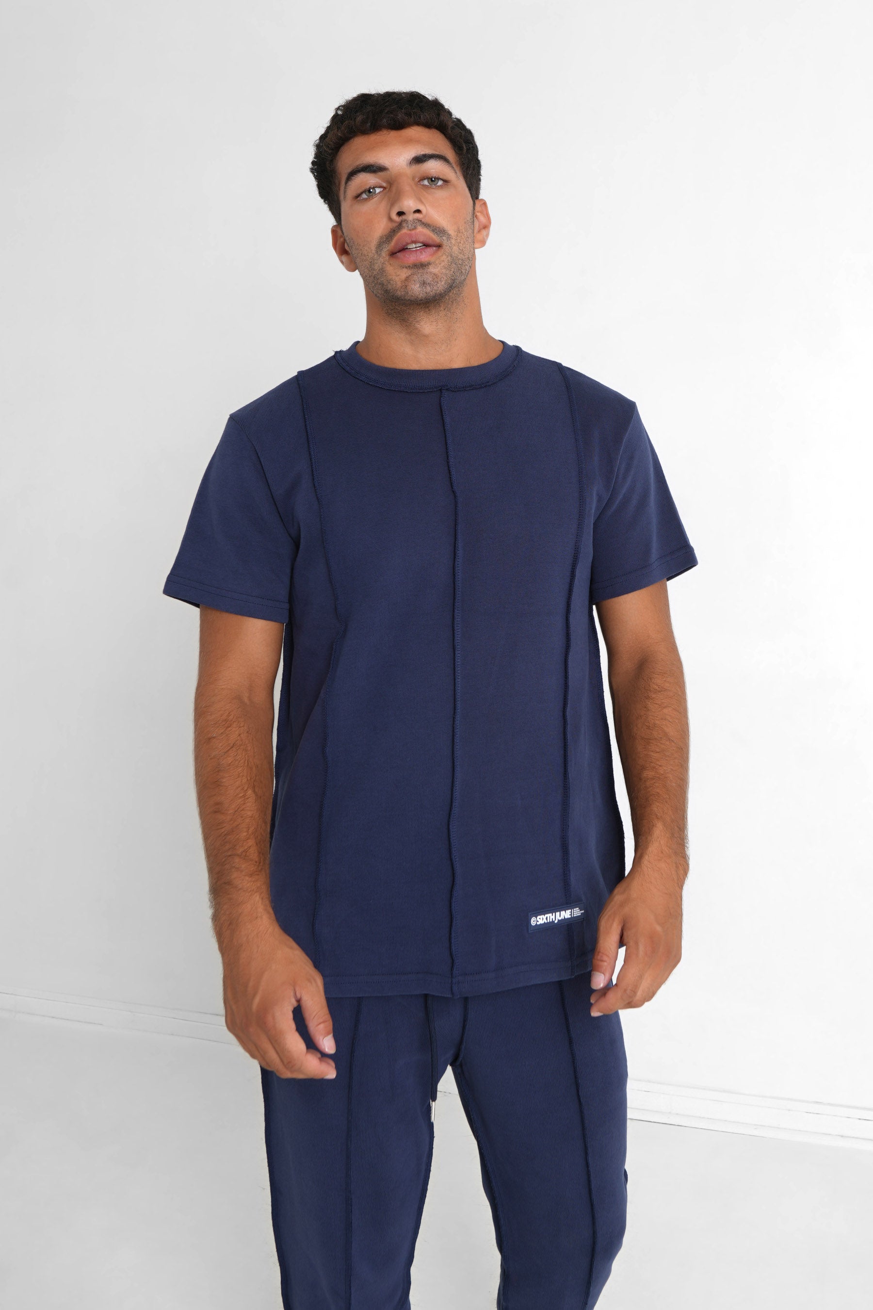 Sixth June - T-shirt coutures extérieure épais Bleu