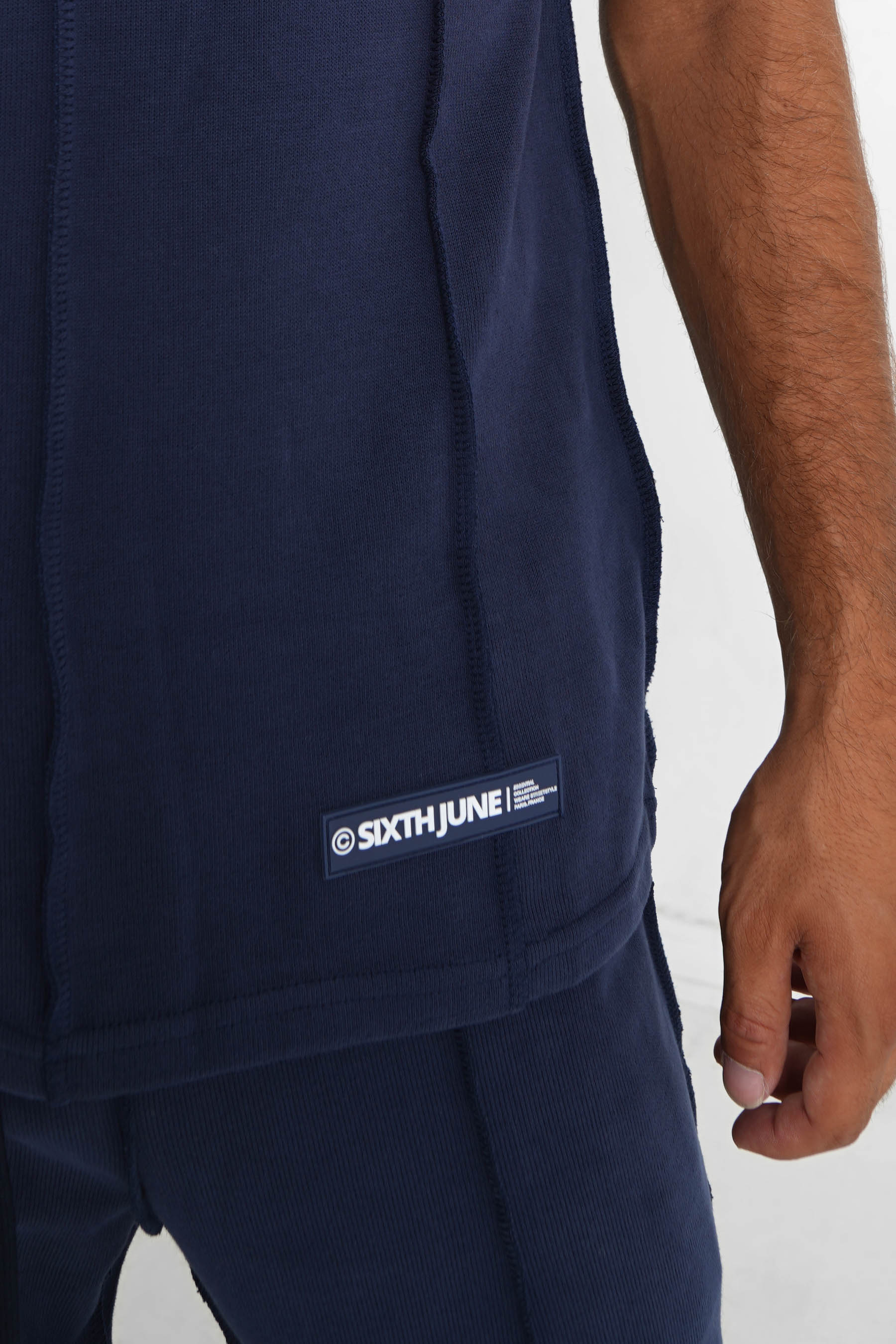 Sixth June - T-shirt coutures extérieure épais Bleu