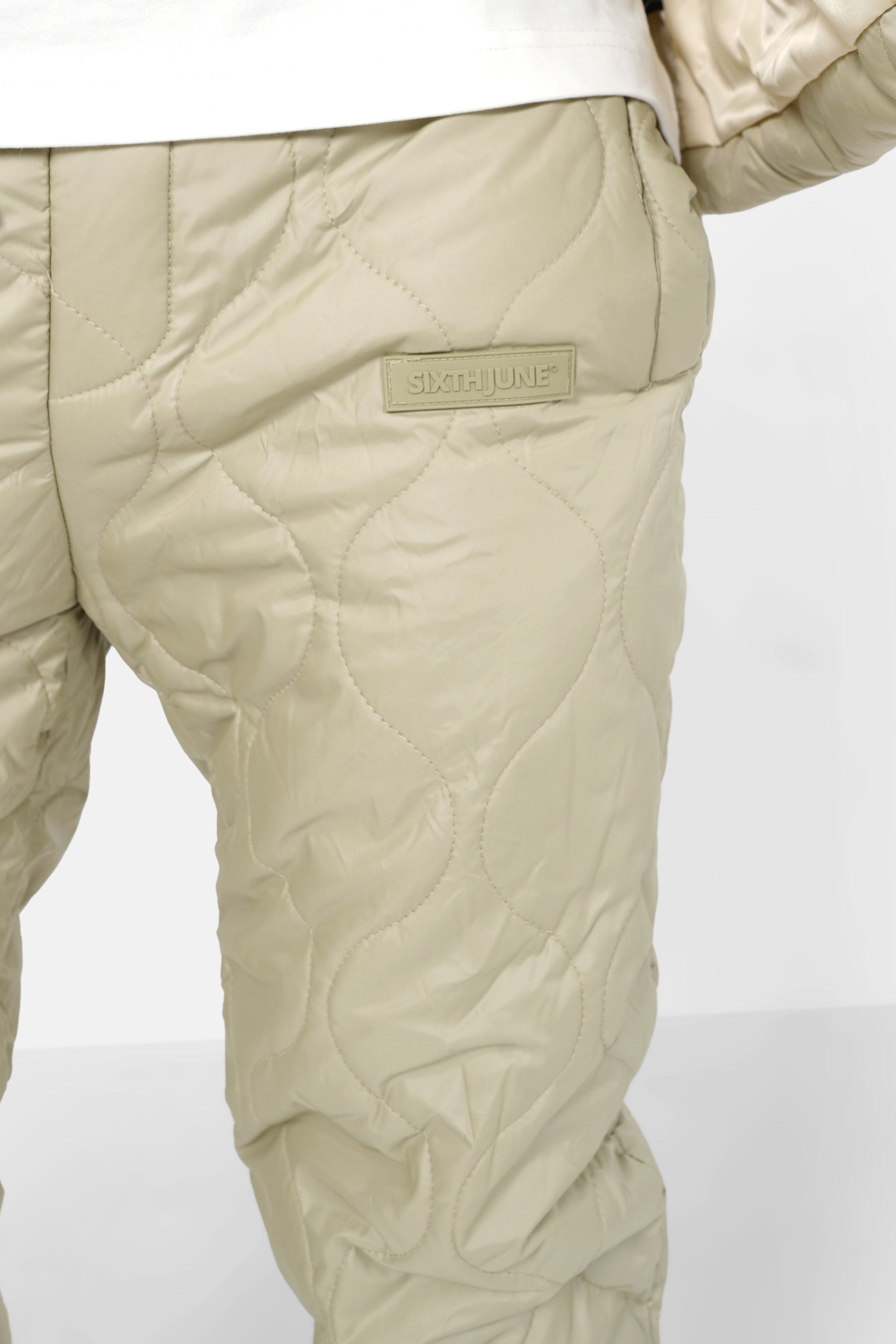 Pantalon matelassé vague Vert kaki