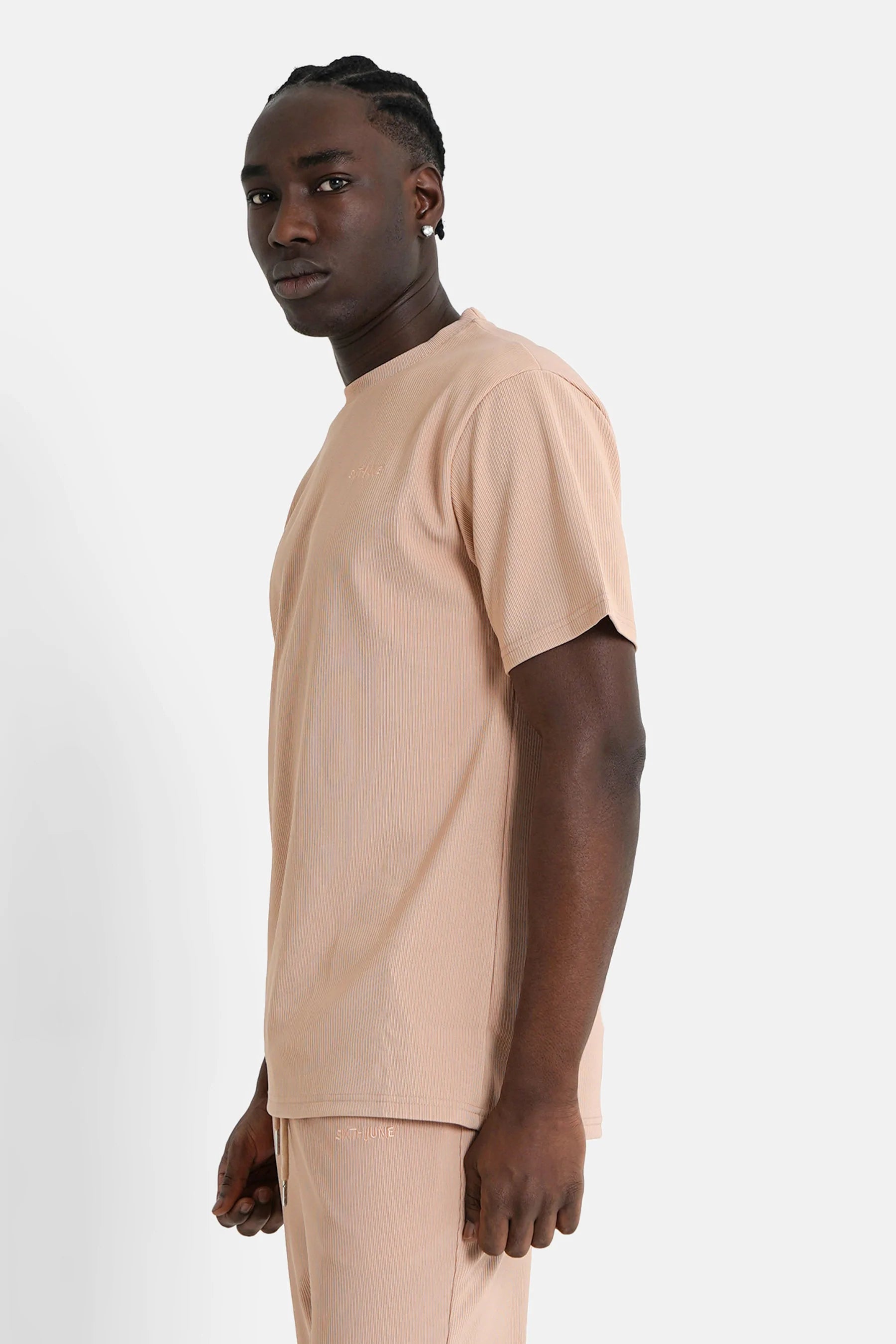 Sixth June - T-shirt plissé manches courtes Beige
