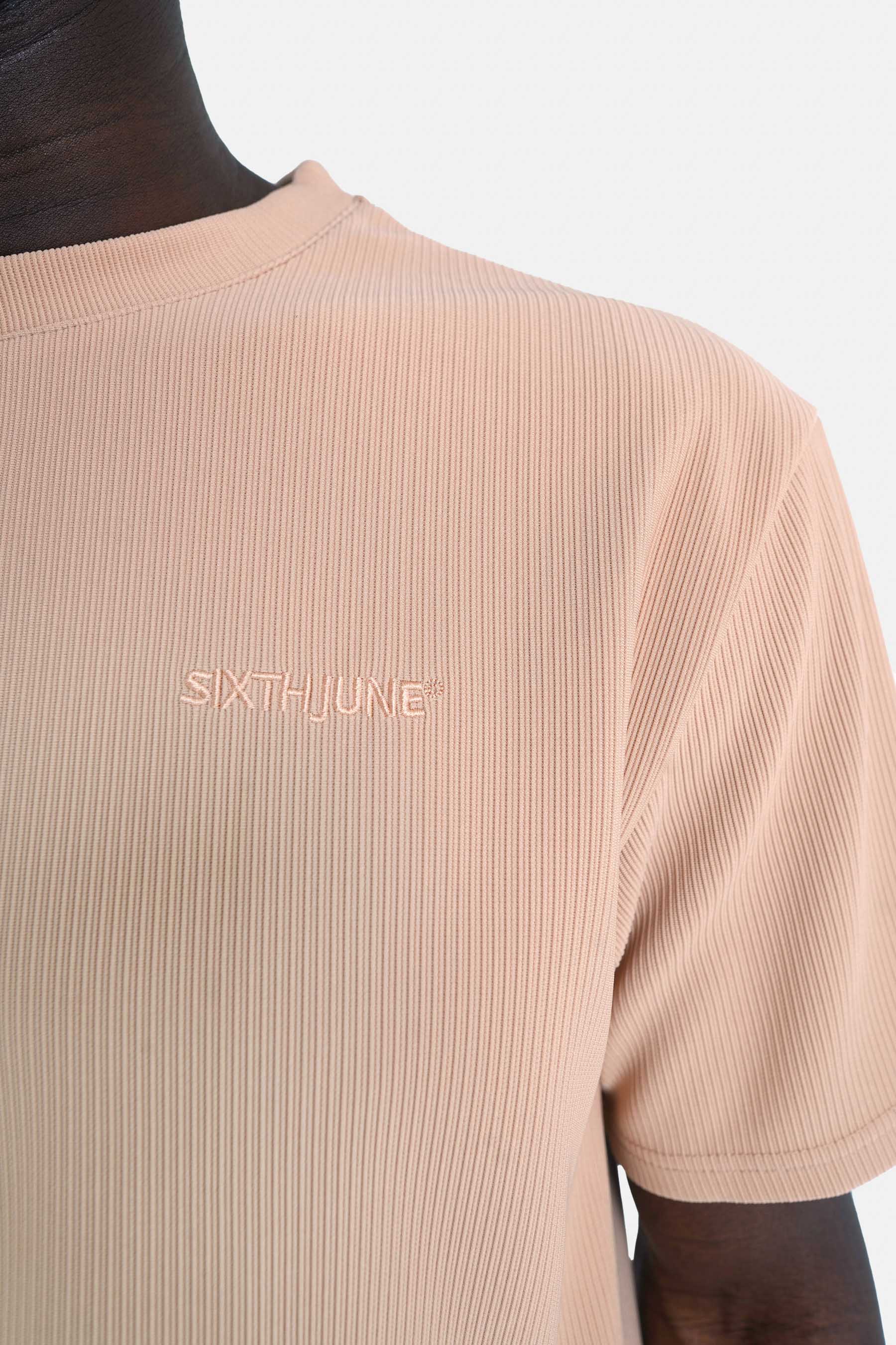 Sixth June - T-shirt plissé manches courtes Beige