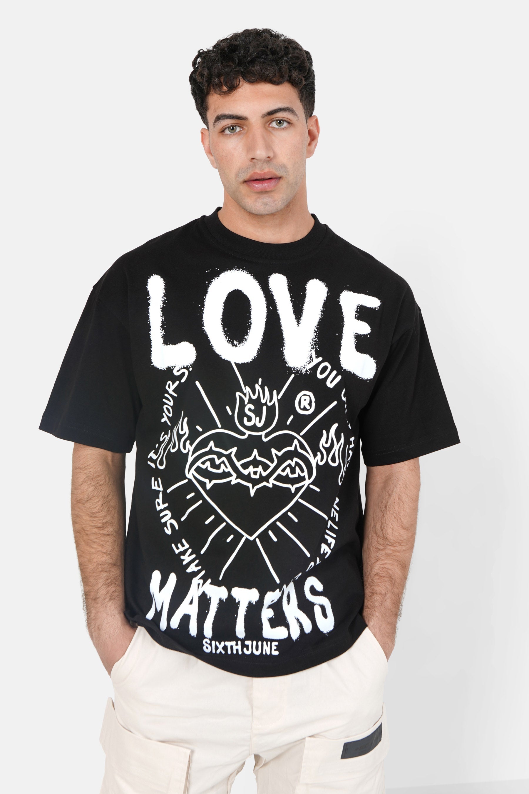 T-shirt Love Matters Noir