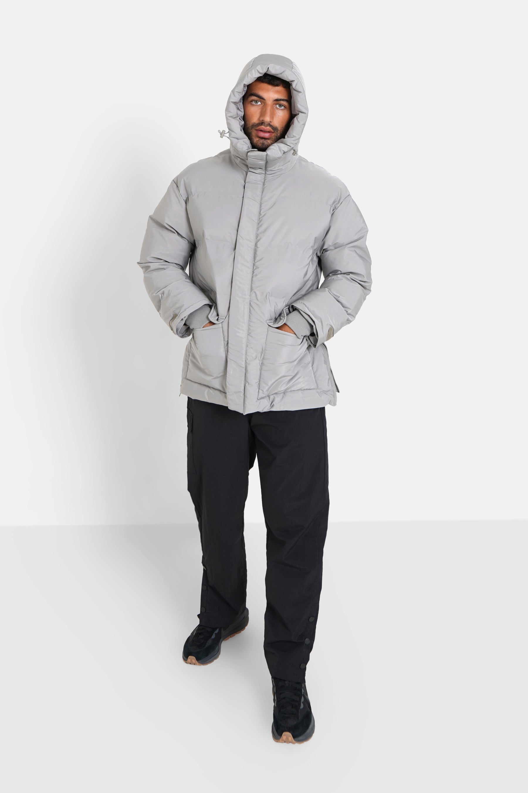 Sixth June - Doudoune courte détails Grey