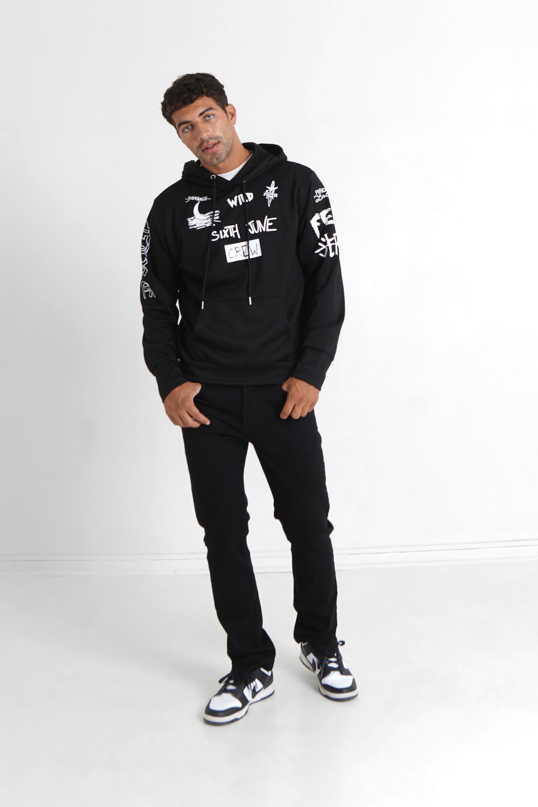 Sixth June - Sweat à capuche crew Noir