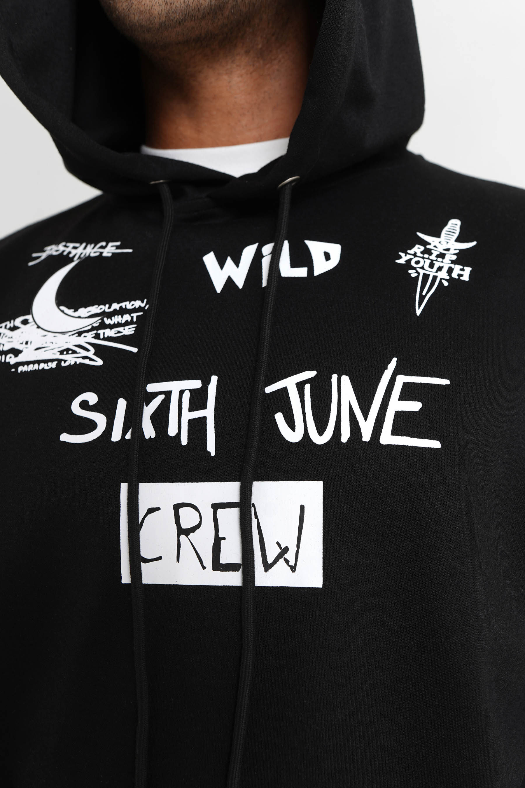 Sixth June - Sweat à capuche crew Noir
