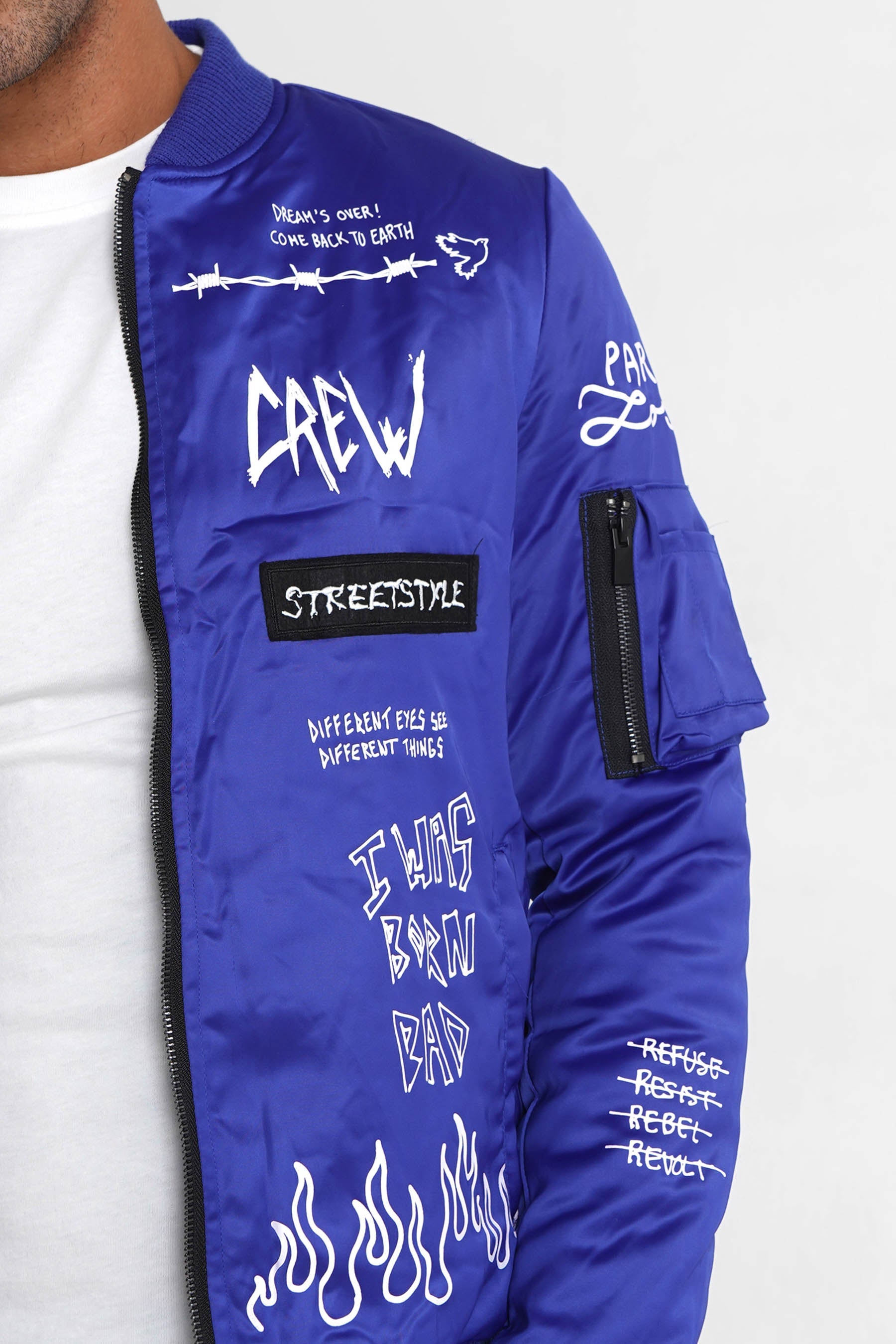 Sixth June - Bombers patchs crew Bleu foncé