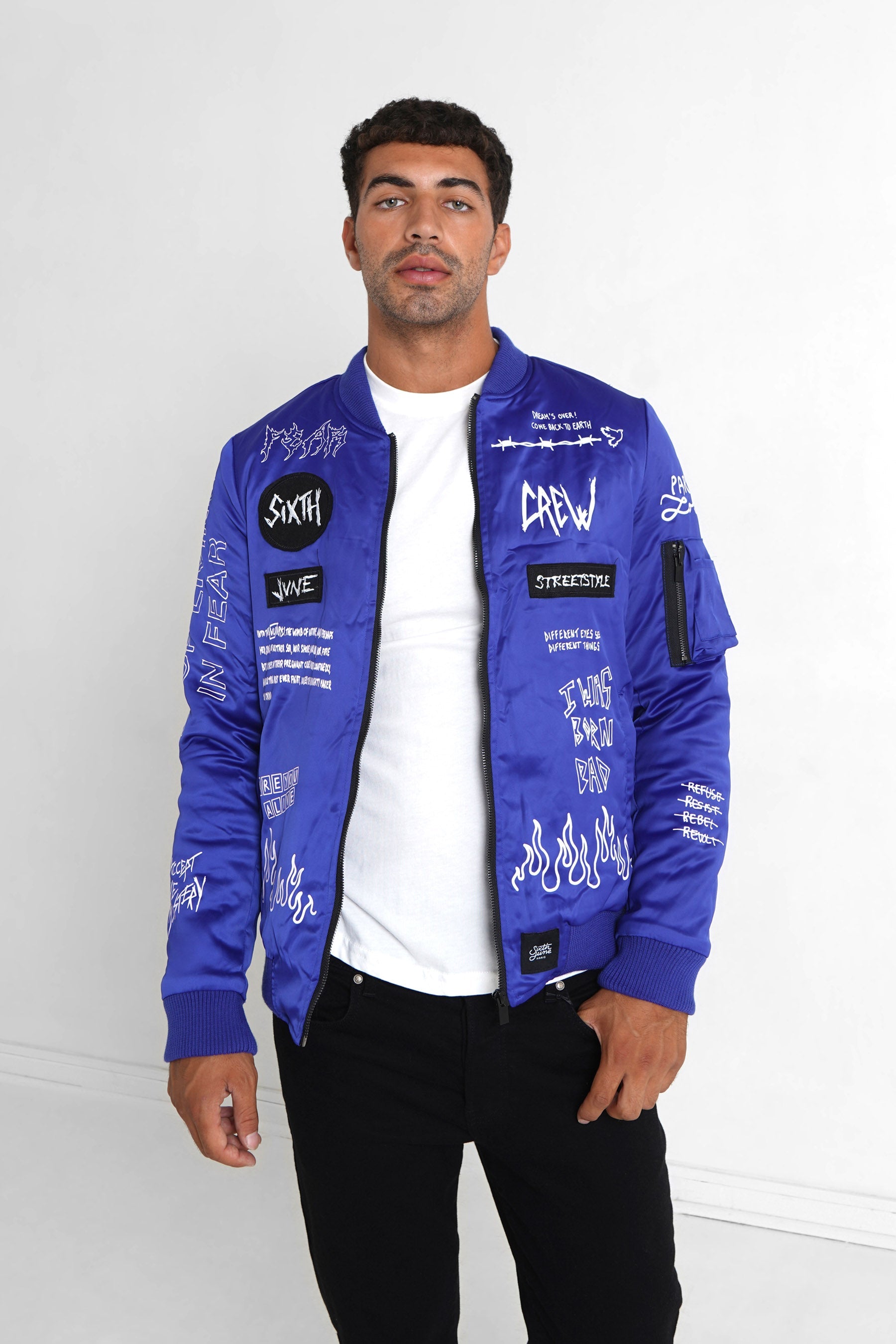 Sixth June - Bombers patchs crew Bleu foncé