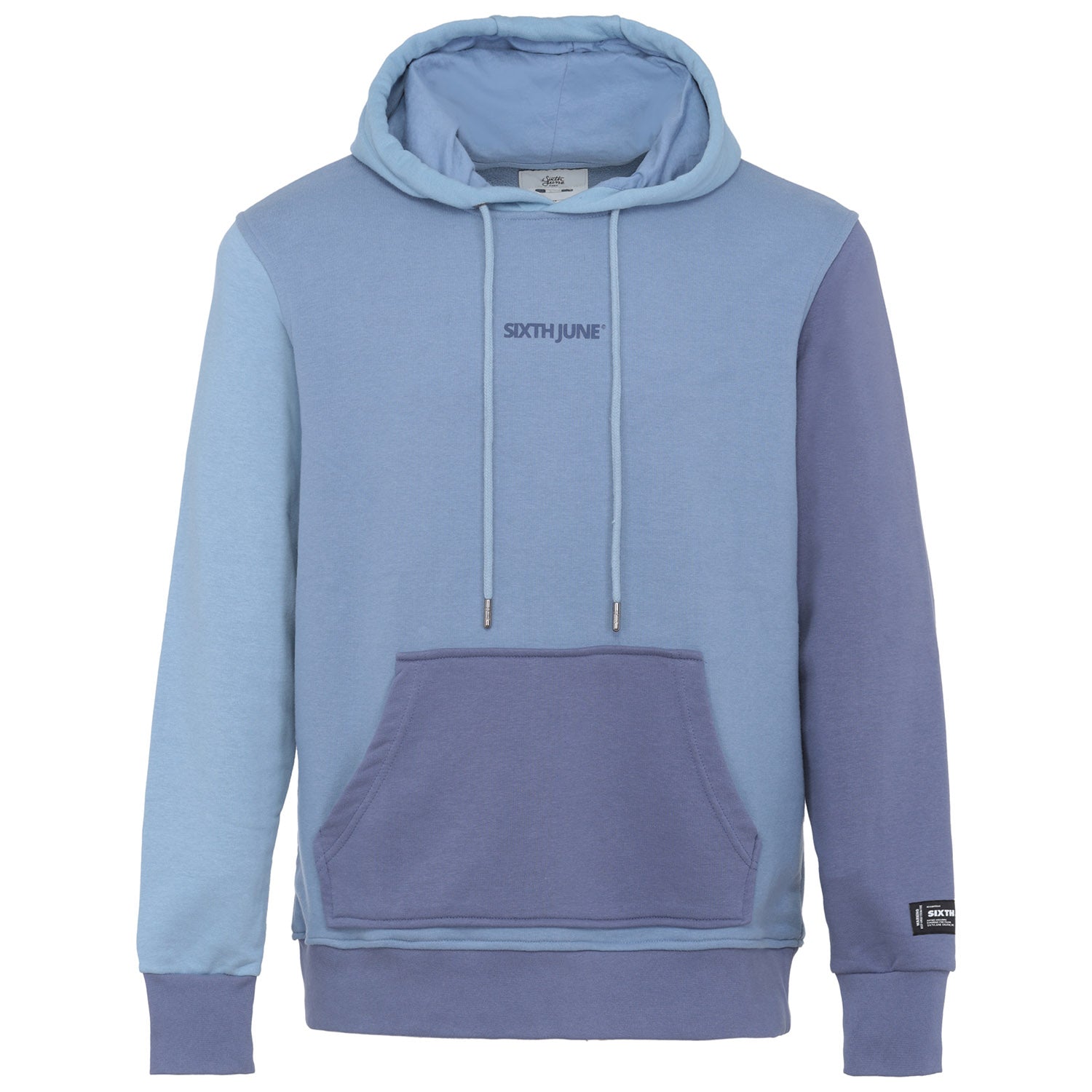 Sixth June - Sweat capuche tricolore logo Bleu