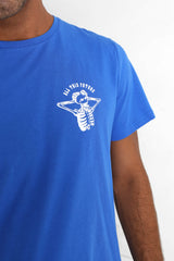 Sixth June - T-shirt squelette gothique Bleu foncé
