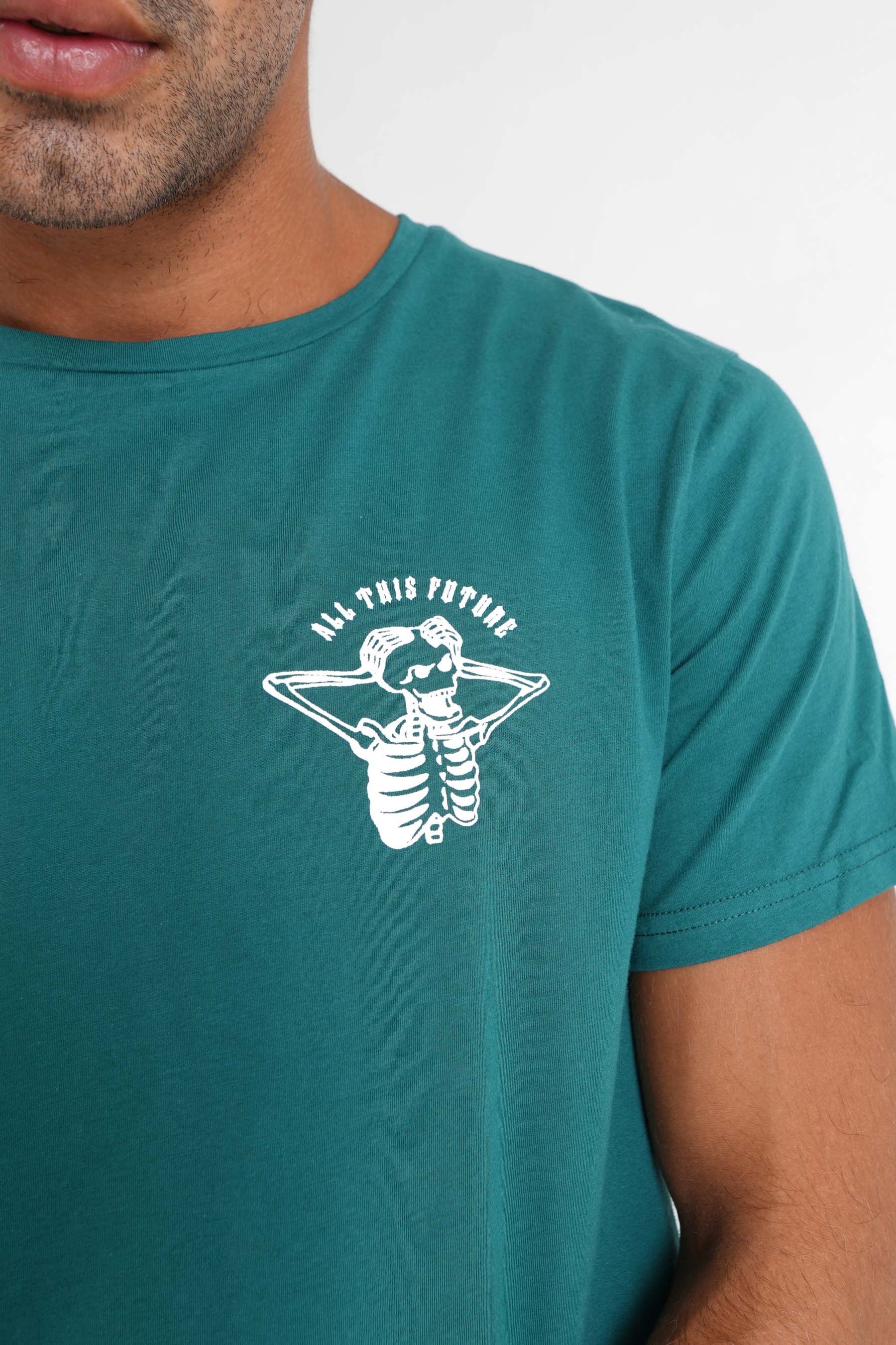 Sixth June - T-shirt squelette gothique Vert foncé