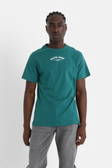 Sixth June - T-shirt logo incurvé avant arrière Vert foncé