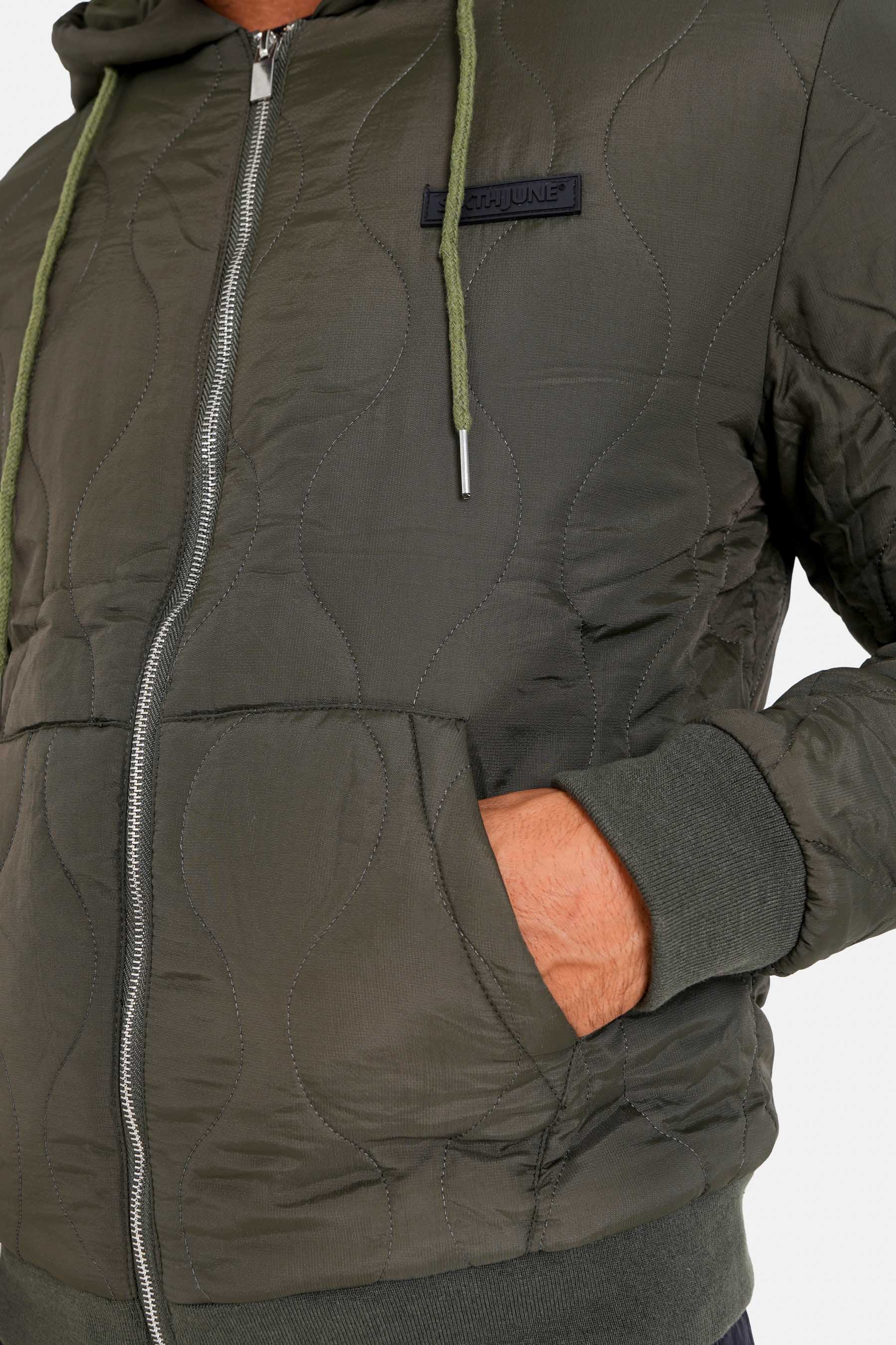 Sixth June - Veste matelassée wavy Vert kaki