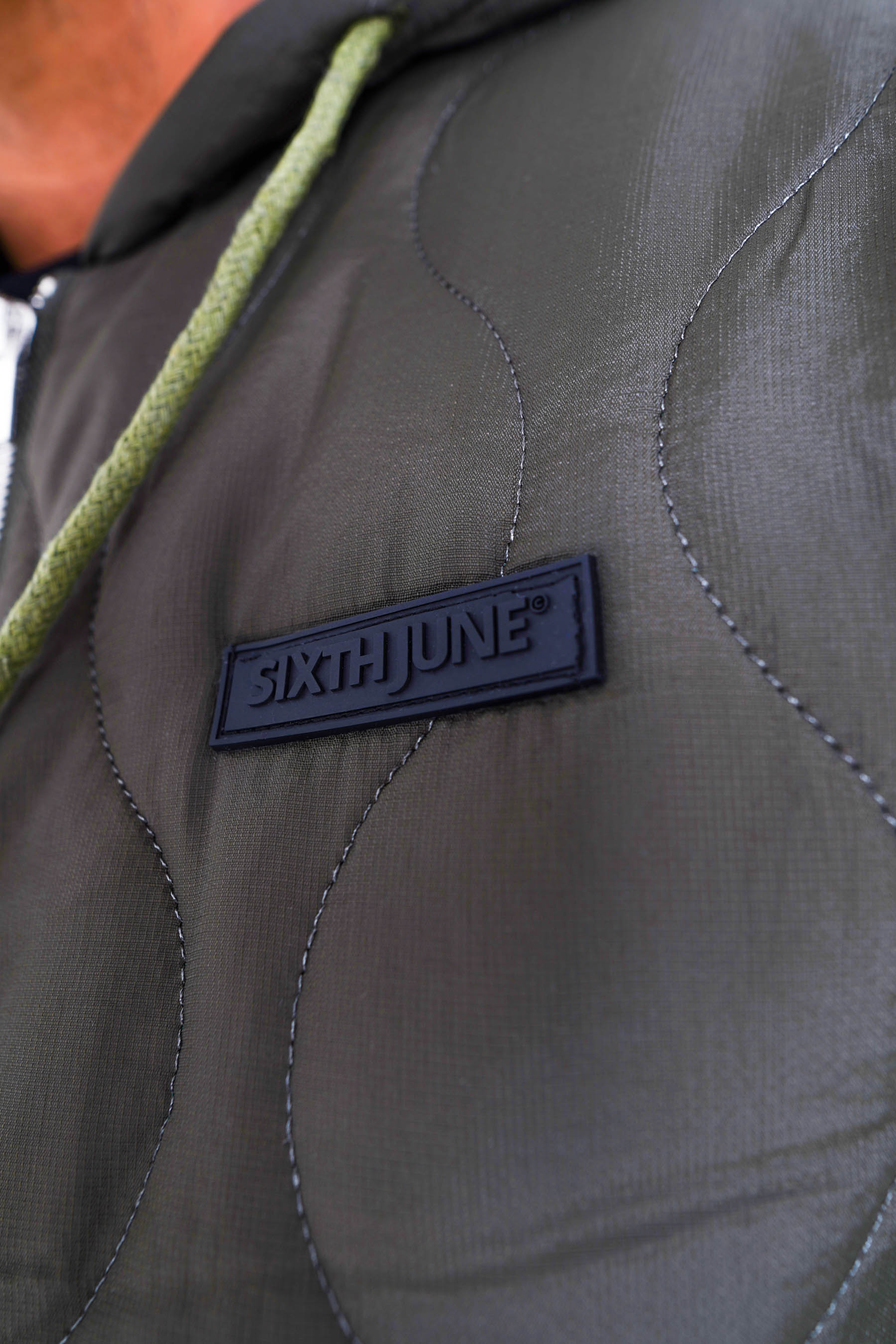 Sixth June - Veste matelassée wavy Vert kaki