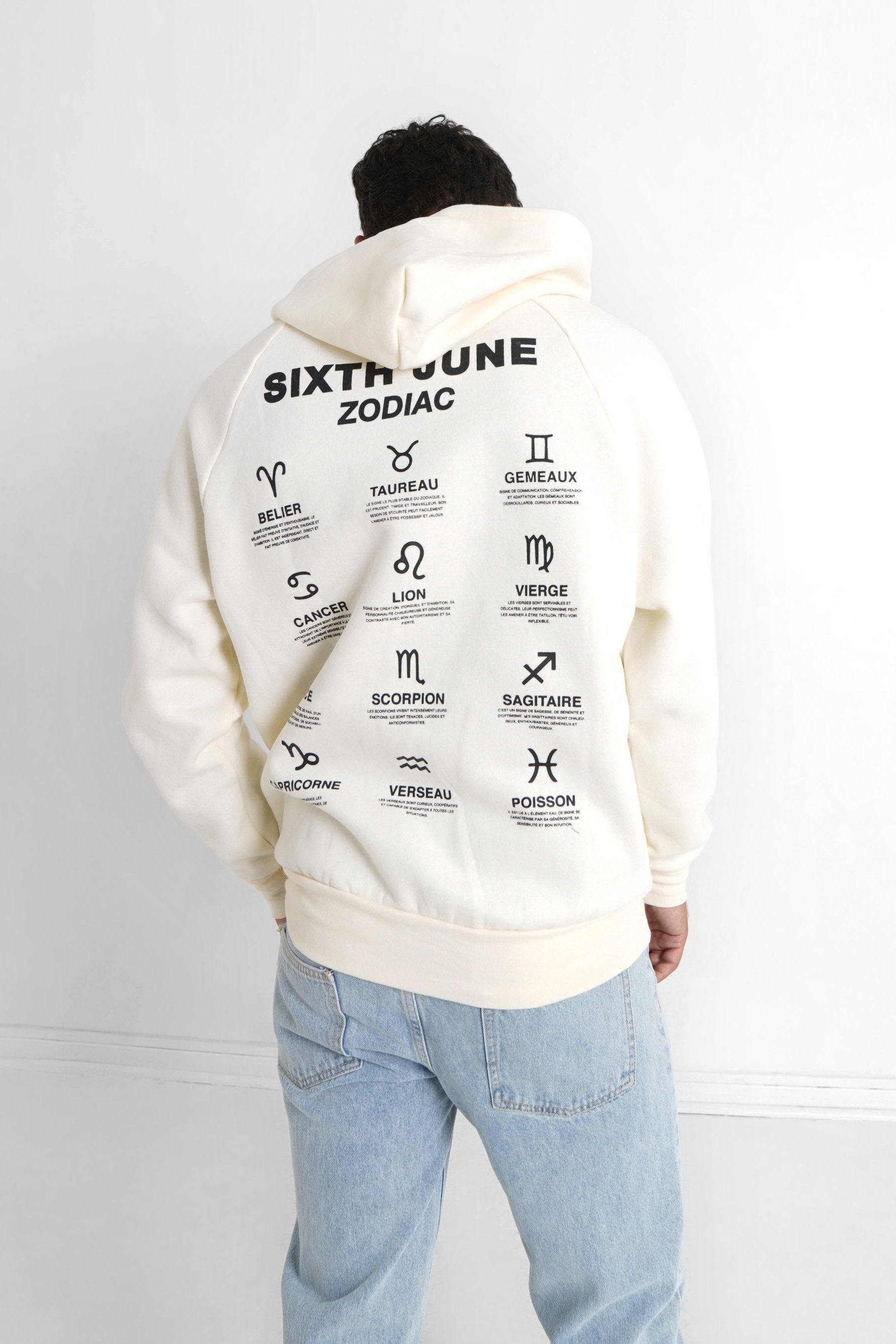 Sixth June - Sweat capuche signes zodiaque Beige clair