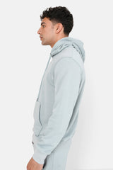 Soft embroidered logo hoodie Blue