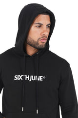 Sixth June - Sweatshirt capuche logo brodé Noir