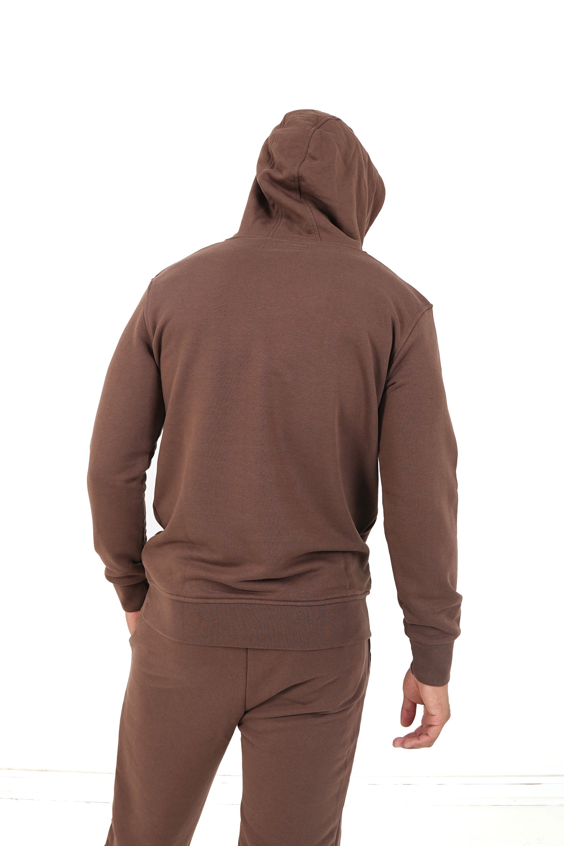Sixth June - Jogging + sweat capuche logo brodé Marron