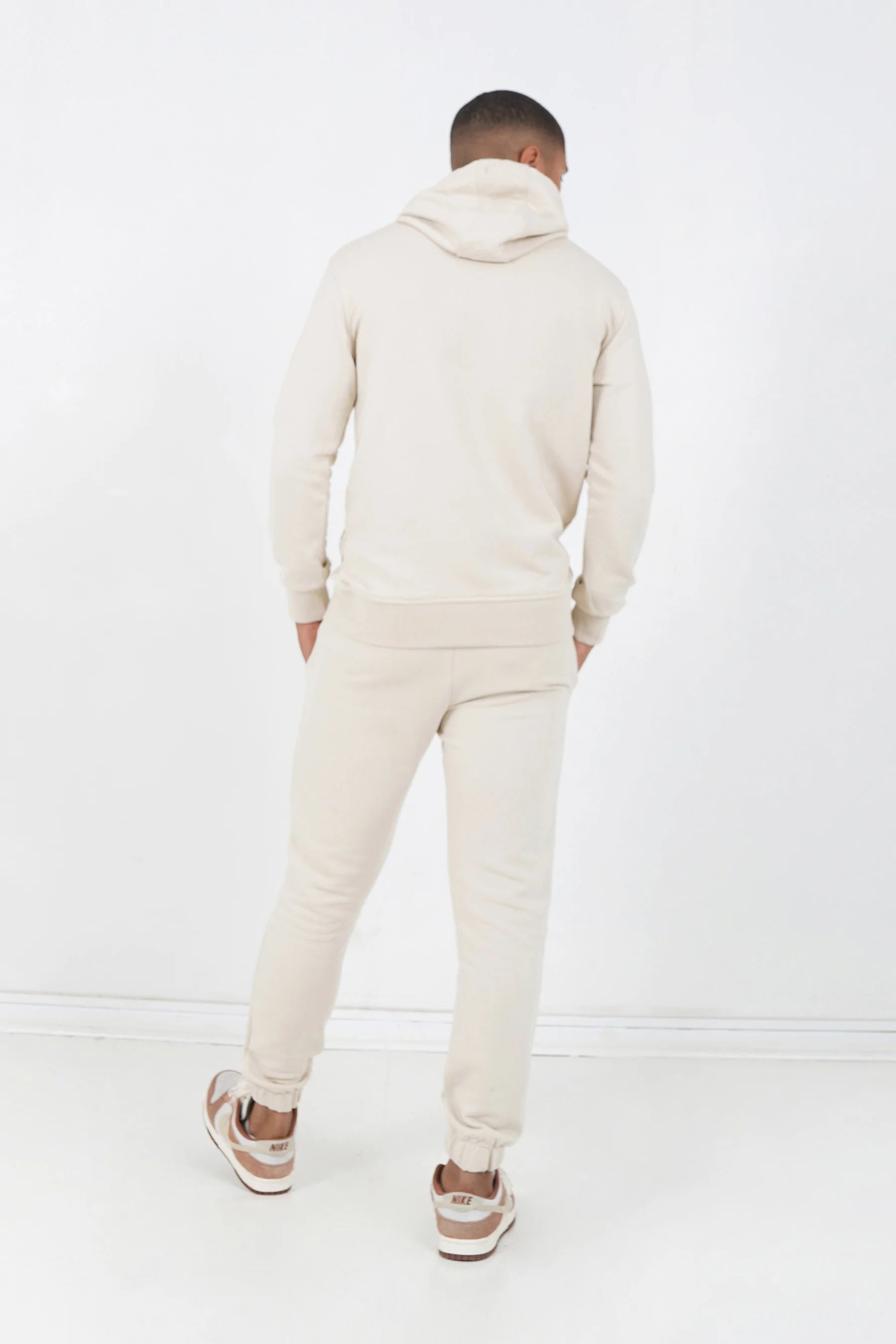 Sixth June - Jogging + sweat capuche logo brodé Beige