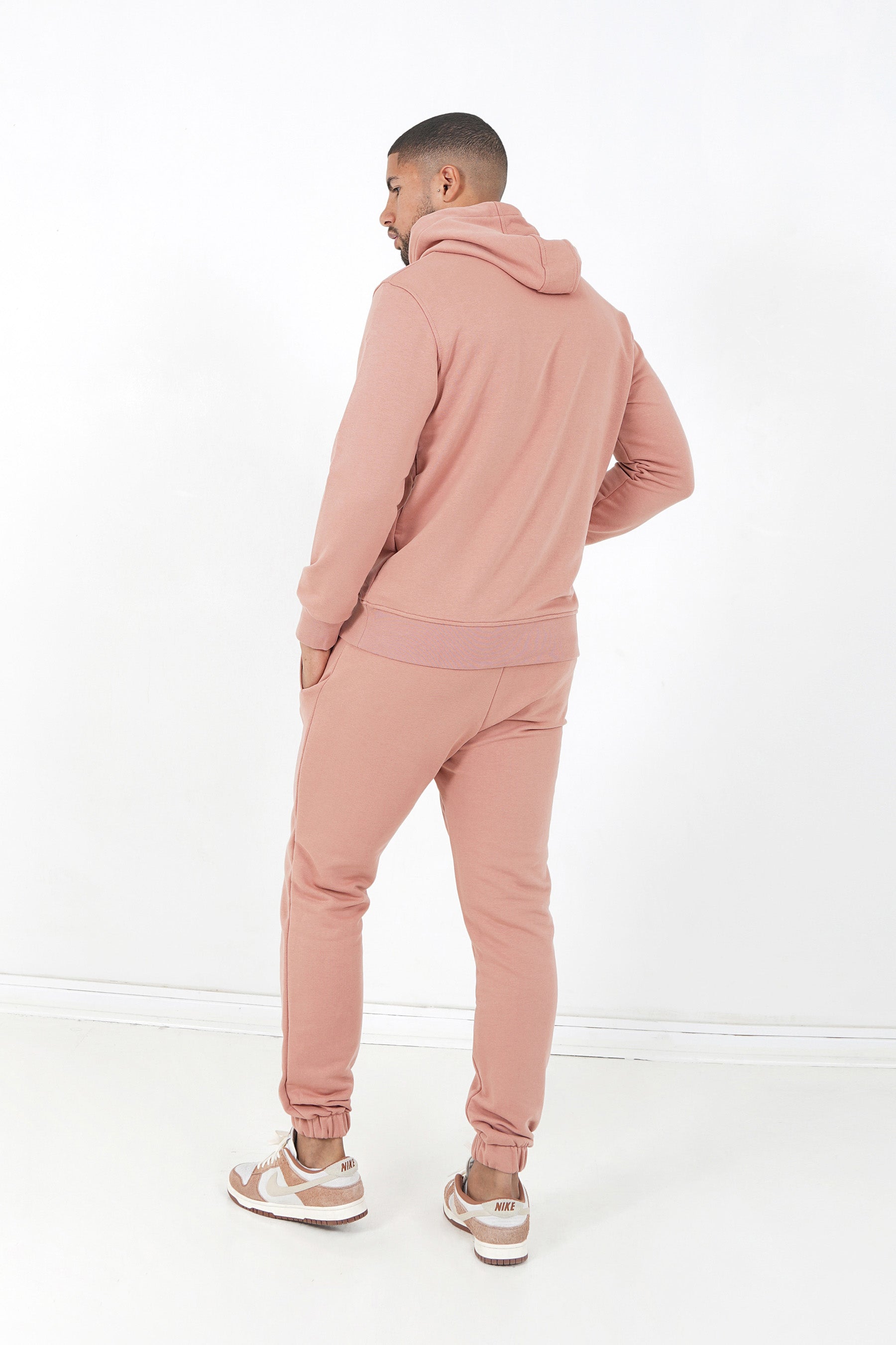 Sixth June - Jogging + sweat capuche logo brodé Rose foncé