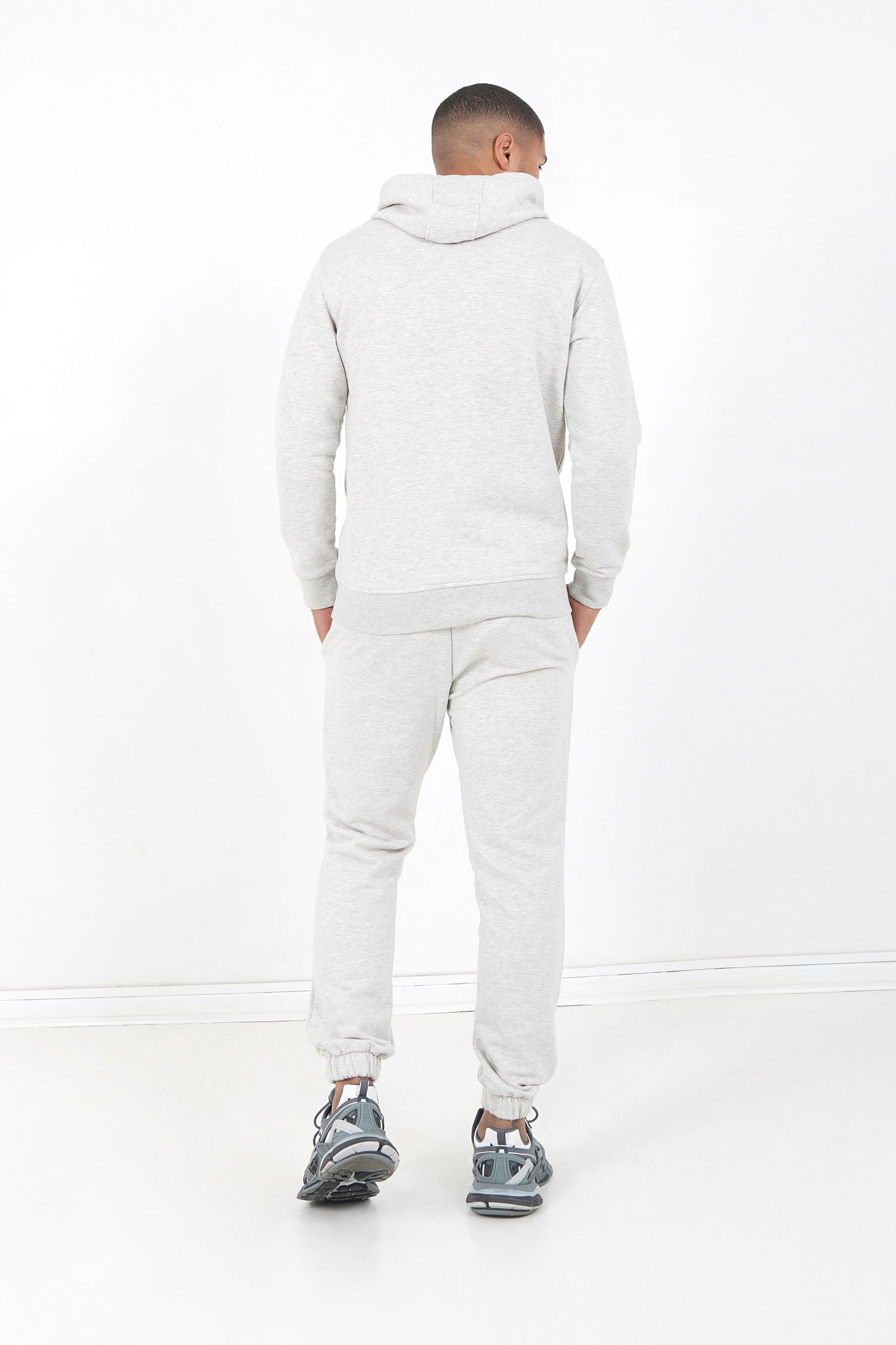 Sixth June - Jogging + sweat capuche logo brodé Gris clair