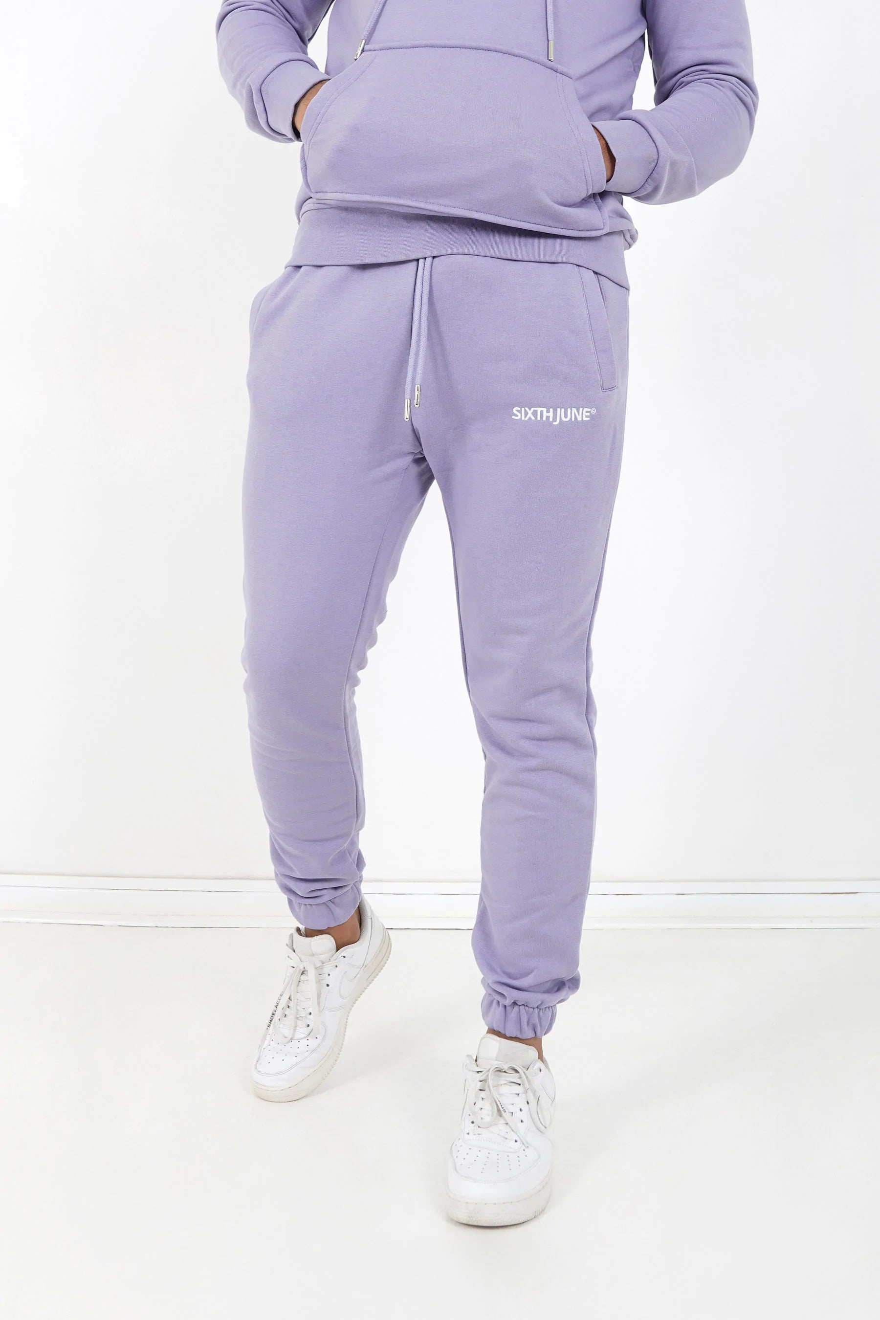 Sixth June - Jogging + sweat capuche logo brodé Violet