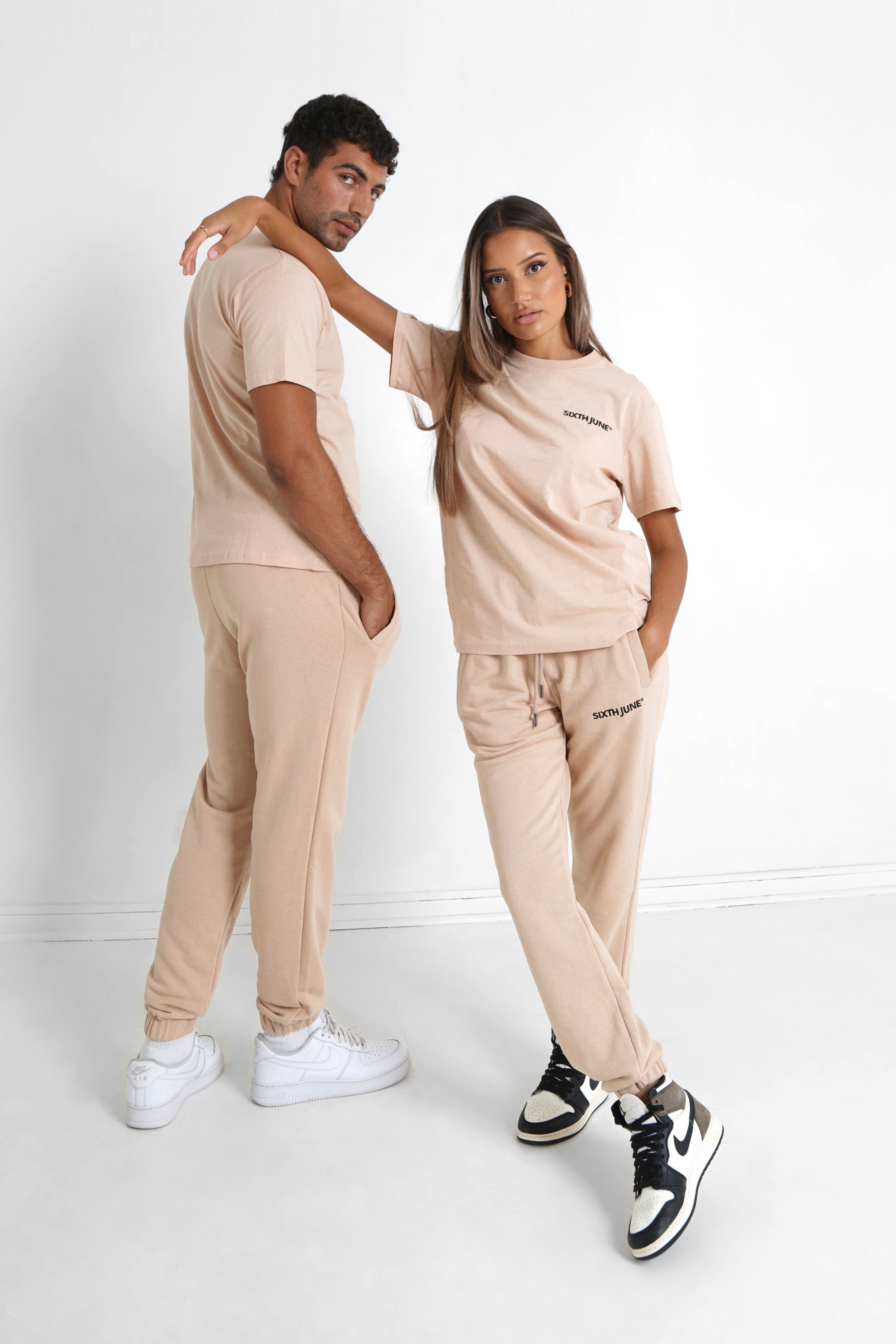 Sixth June - T-shirt soft logo brodé Beige