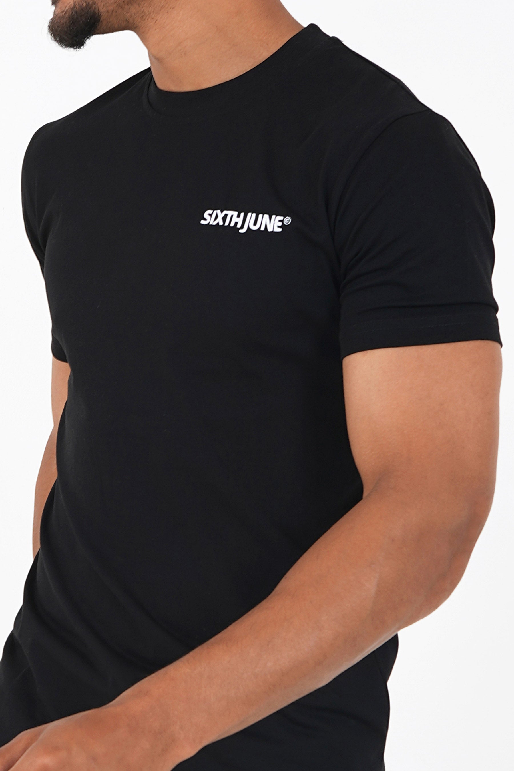 Sixth June - T-shirt soft logo brodé Noir