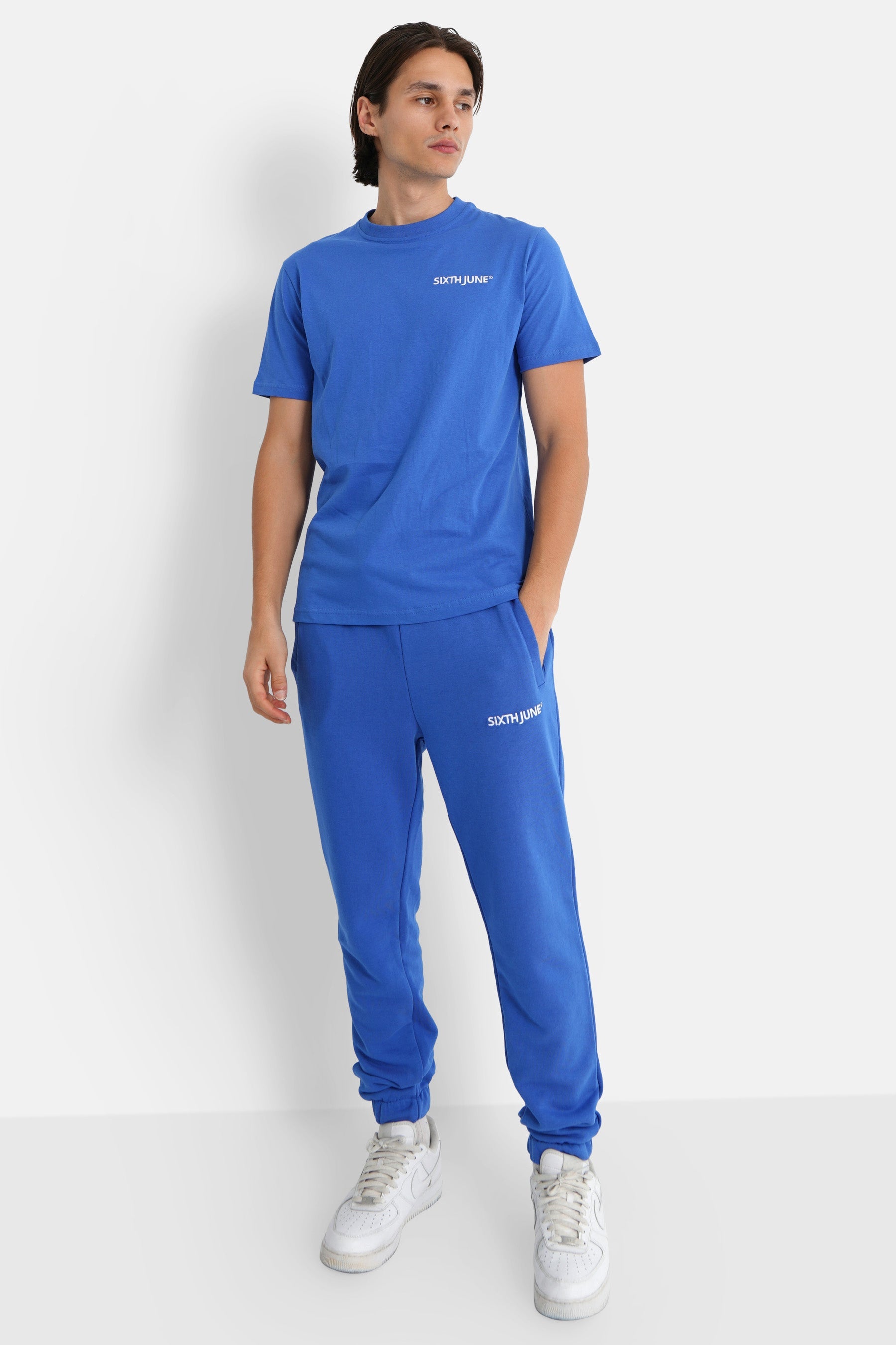 Sixth June - T-shirt soft logo brodé Bleu foncé