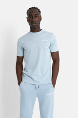 Sixth June - T-shirt soft logo brodé Bleu clair