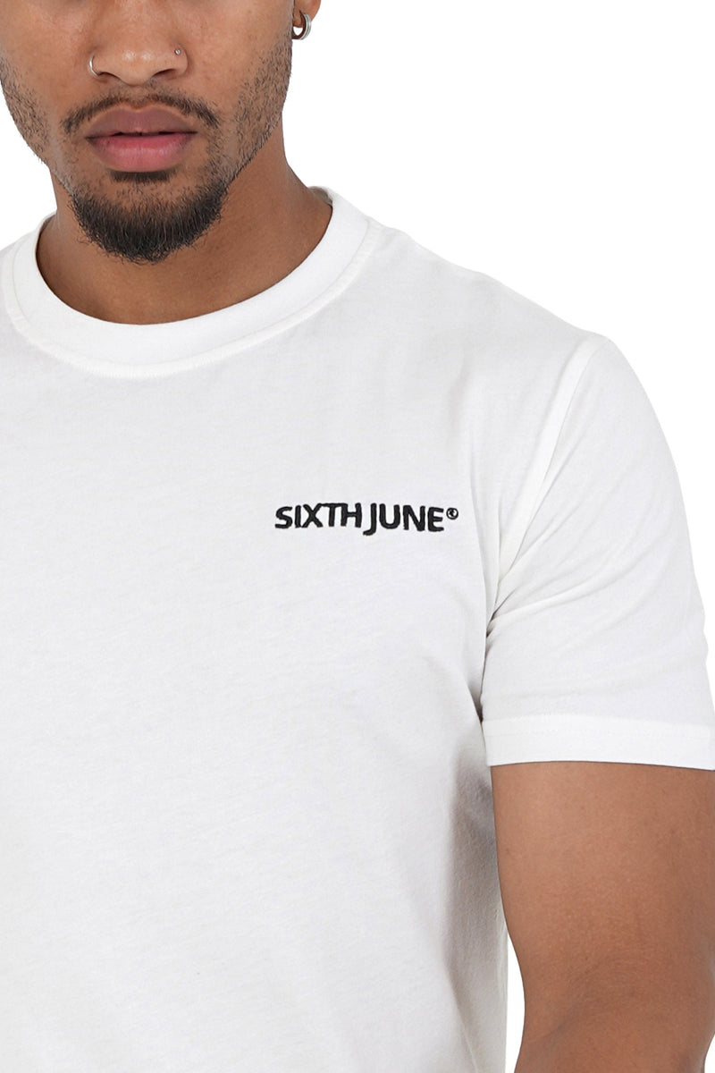 Sixth June - T-shirt soft logo brodé Blanc