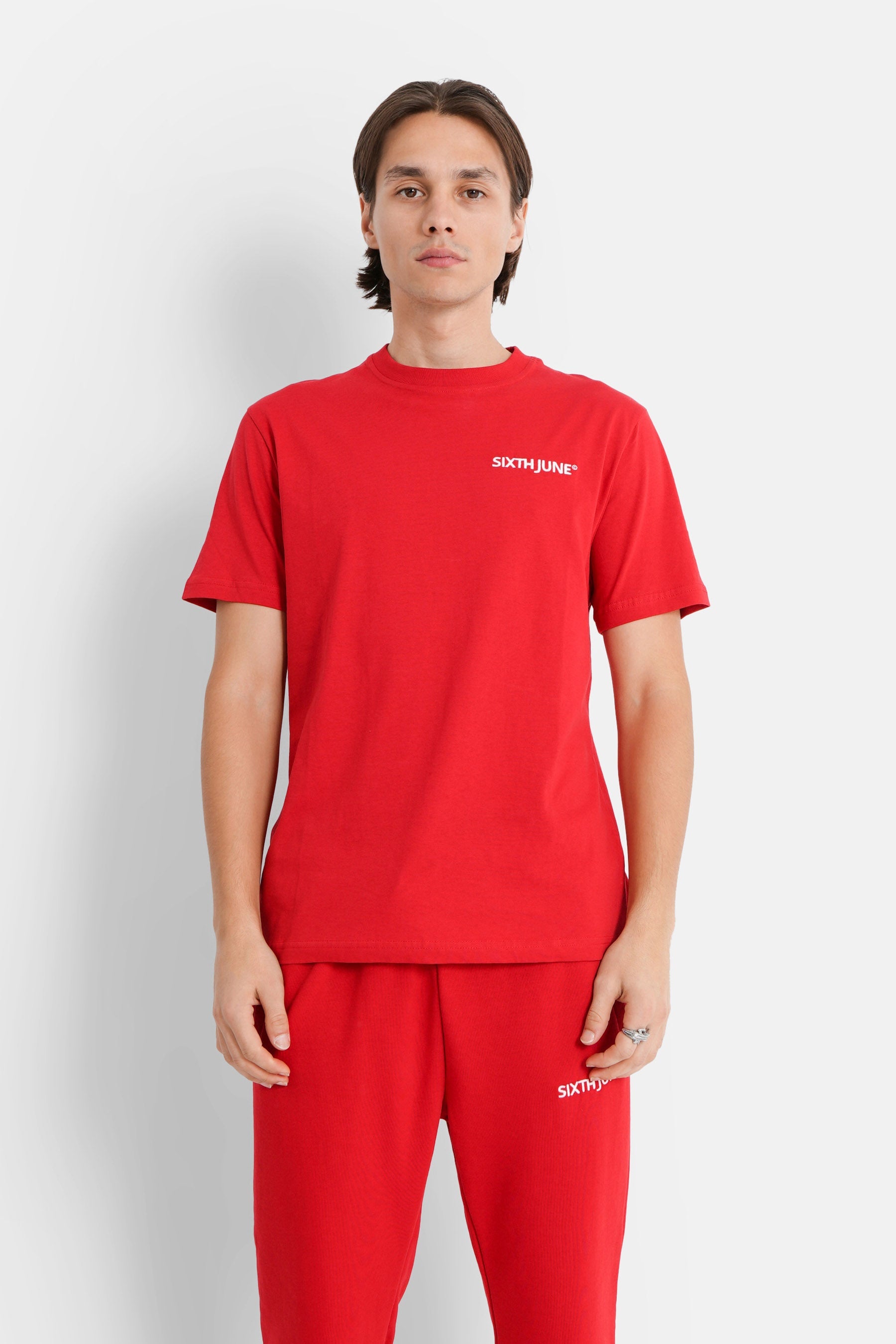 Sixth June - T-shirt soft logo brodé Rouge