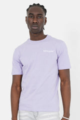 Weiches T-Shirt mit aufgesticktem Logo. Dunkellila