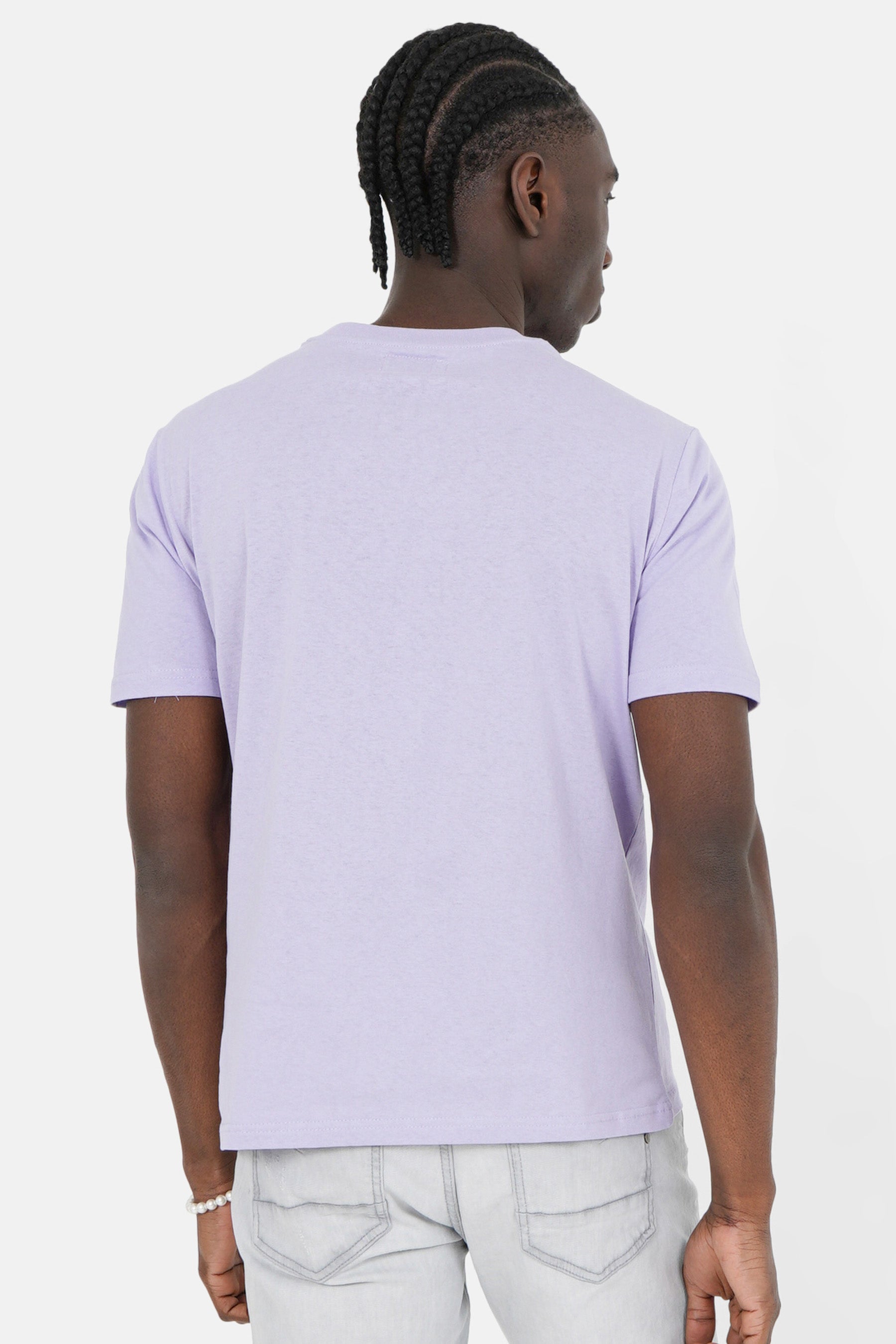 Weiches T-Shirt mit aufgesticktem Logo. Dunkellila