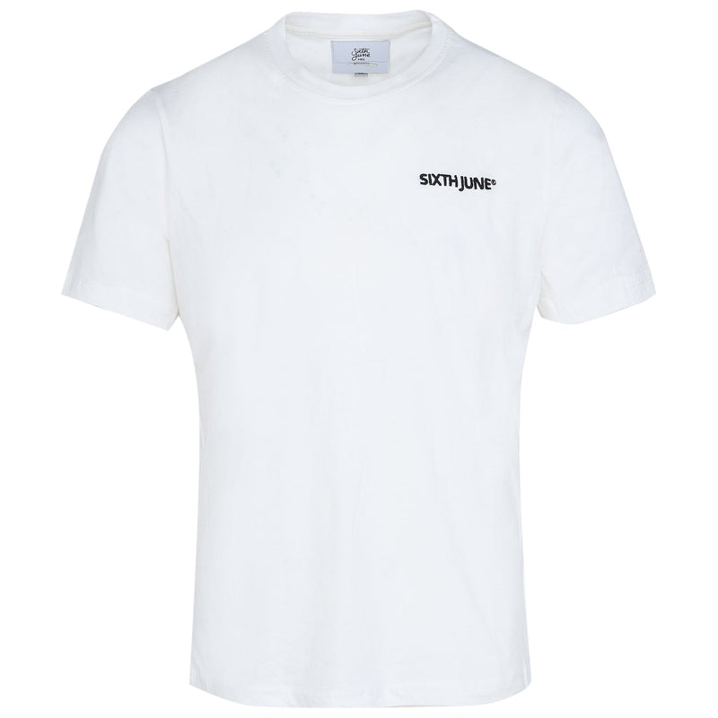Sixth June - T-shirt soft logo brodé Blanc