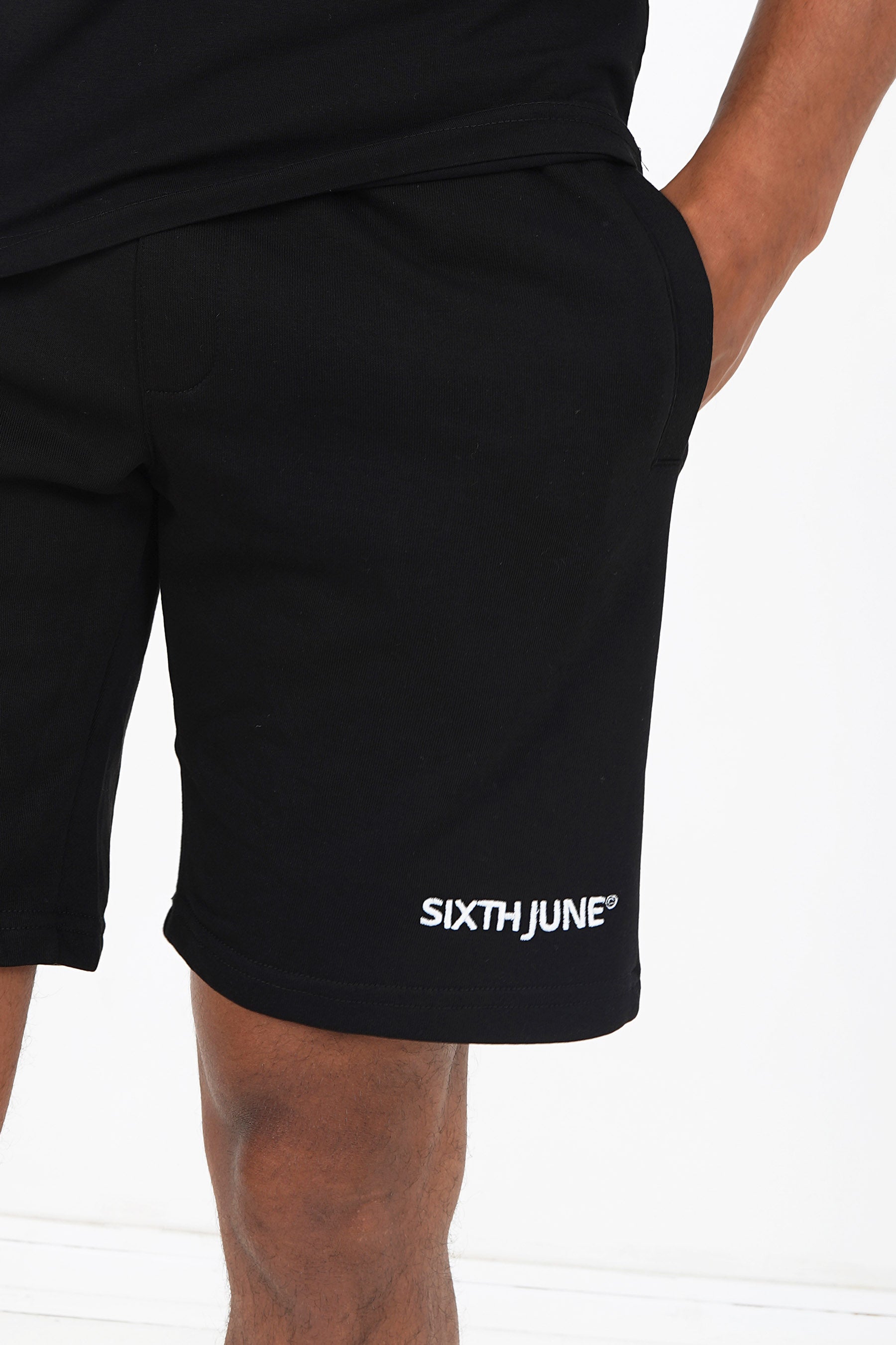 Sixth June - Short soft logo brodé Noir