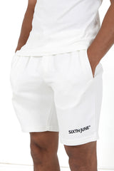 Sixth June - Short soft logo brodé Blanc