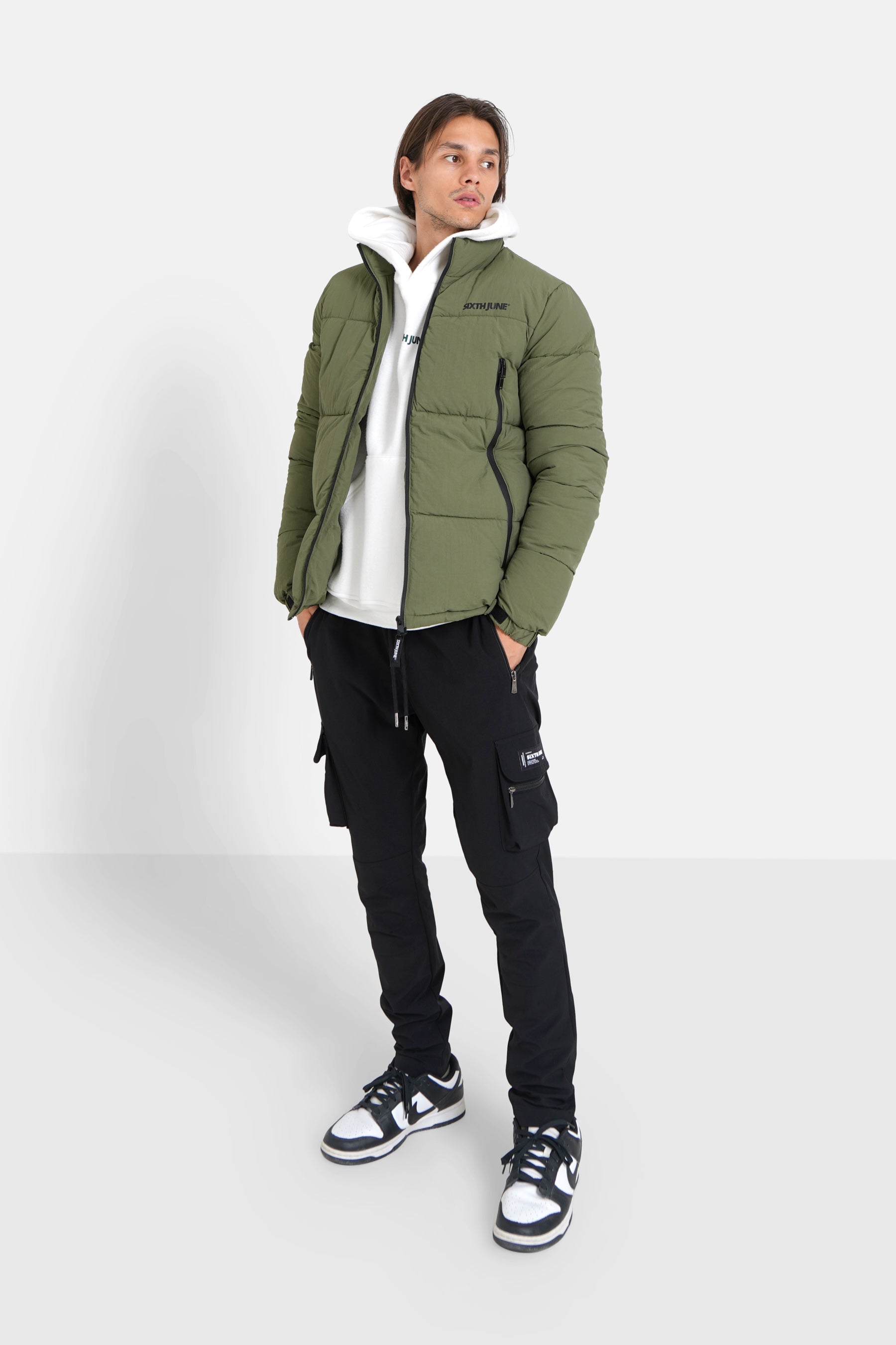 Sixth June - Doudoune zips logo Vert