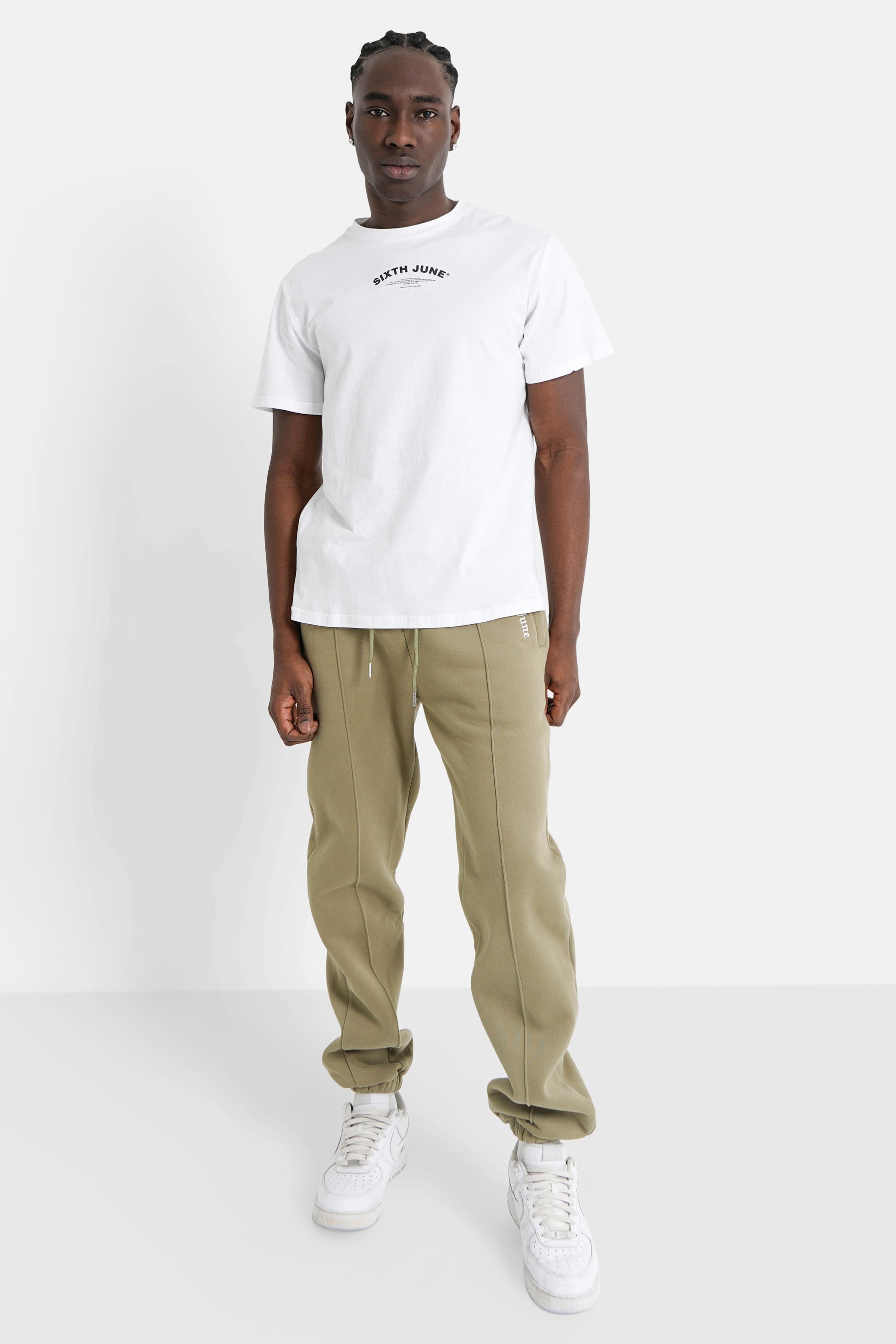 Sixth June - Jogging broderie gothique Vert kaki