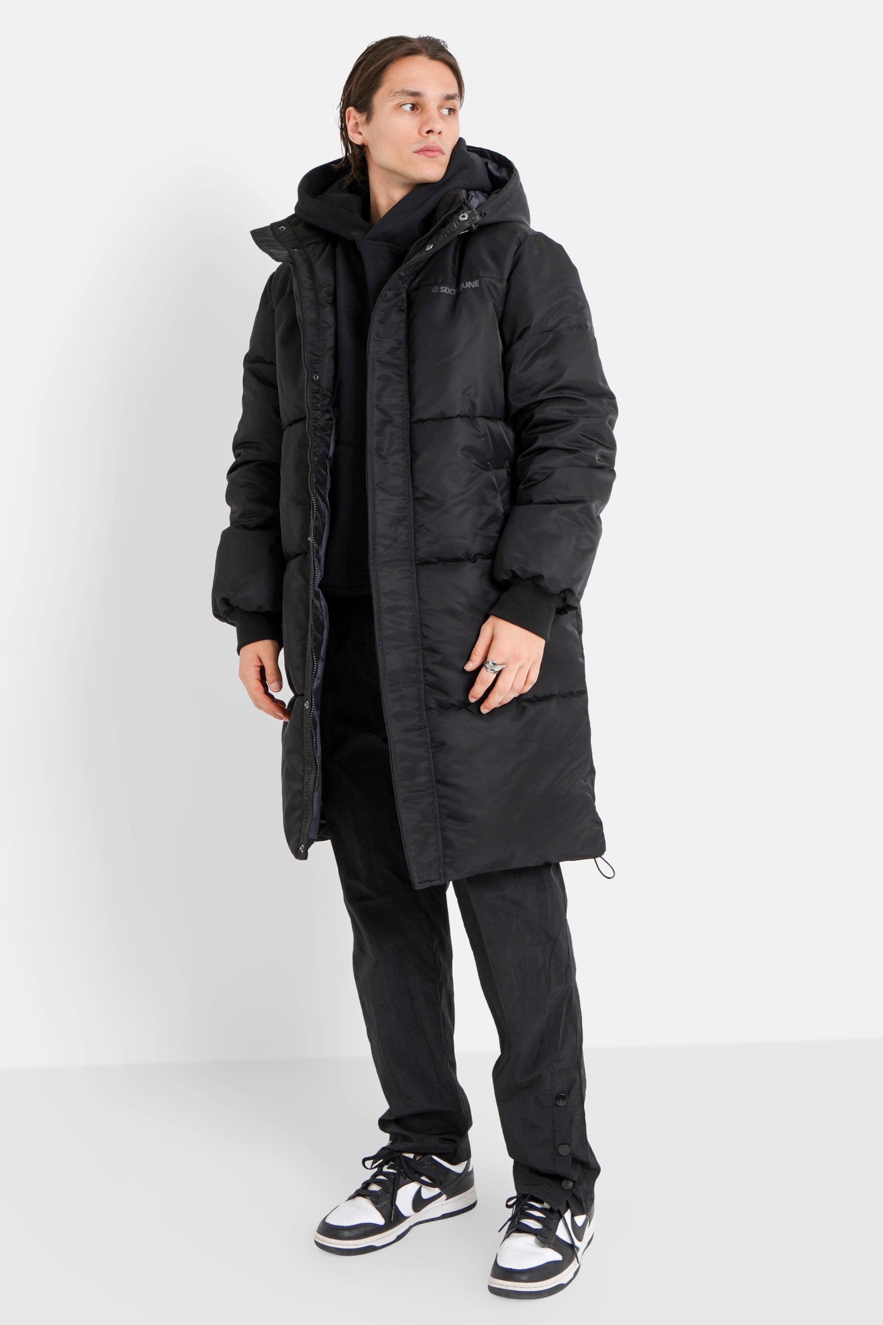 Sixth June - Doudoune longue nylon Noir