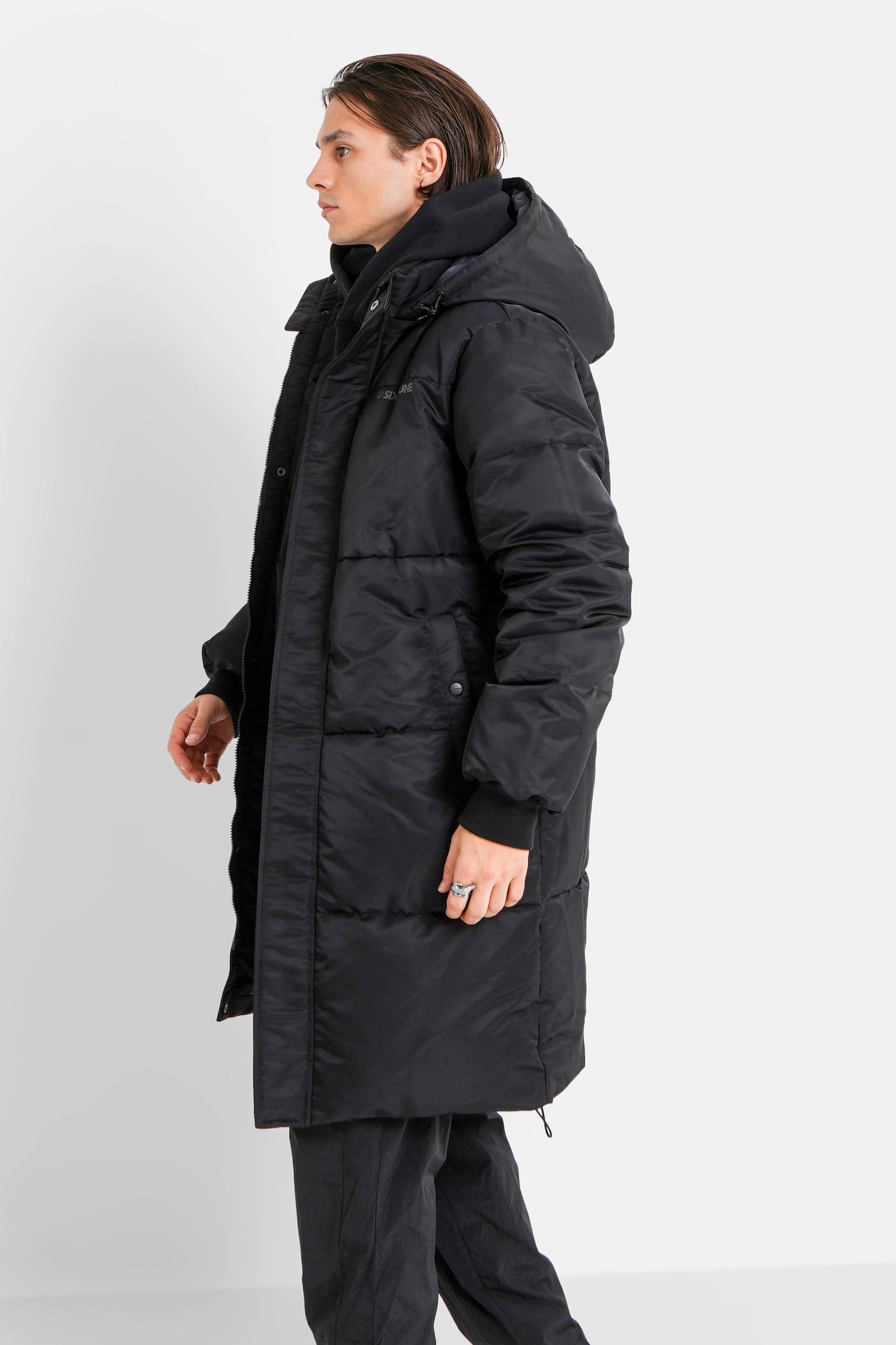 Sixth June - Doudoune longue nylon Noir