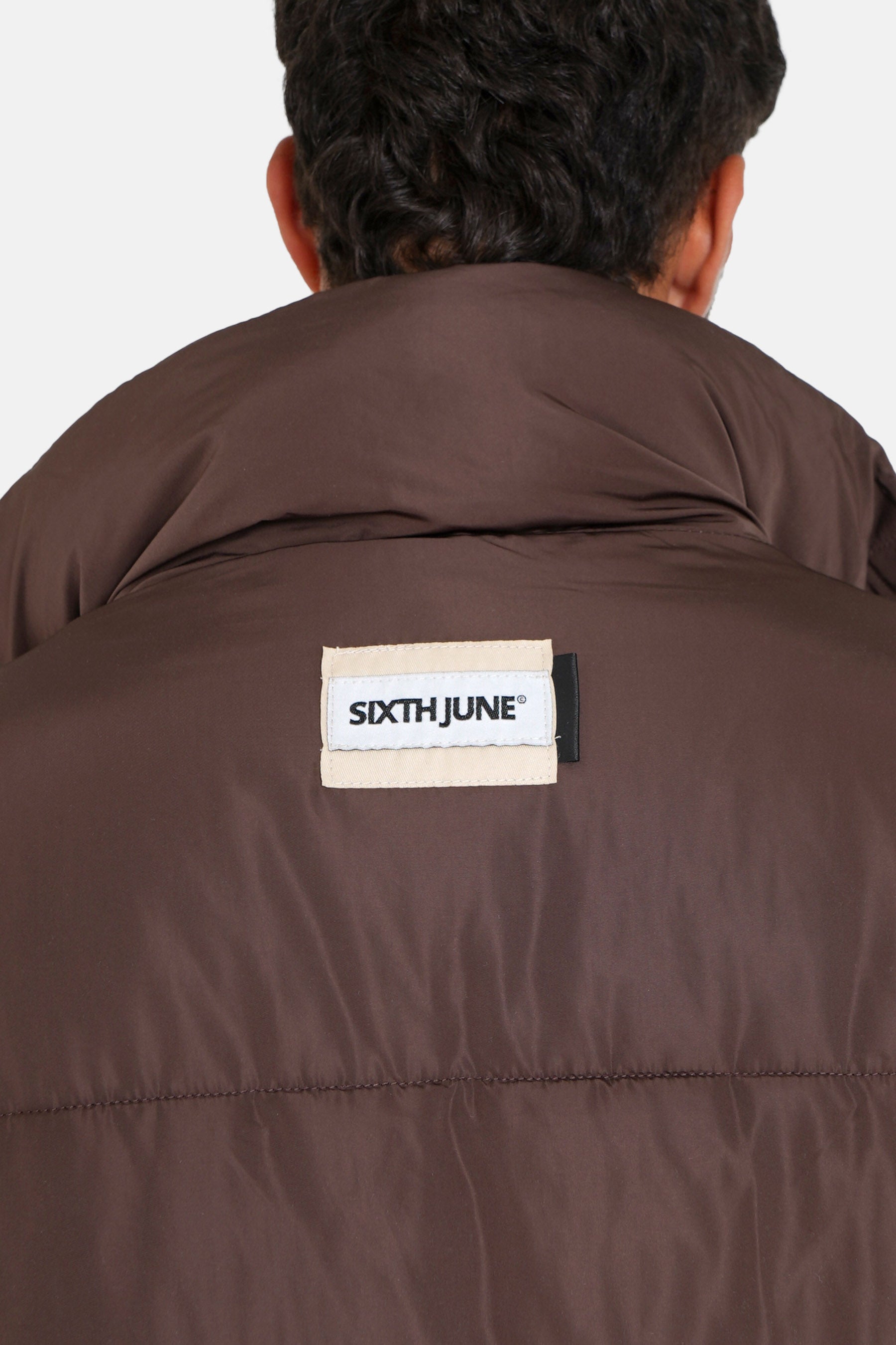 Sixth June - Doudoune longue oversize Marron